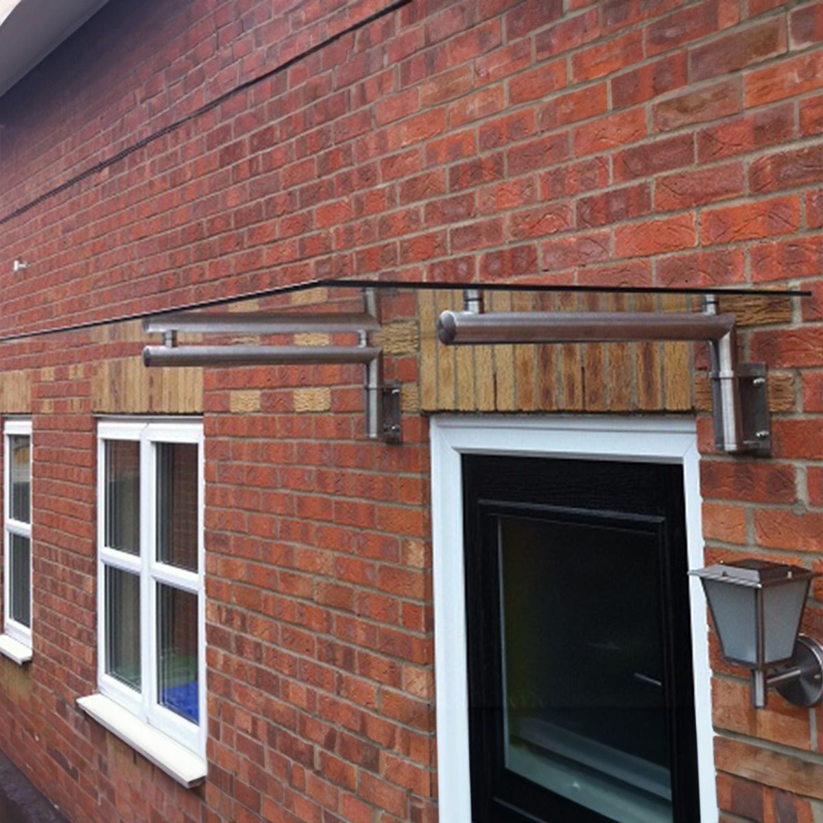 MonsterShop Glazen Luifel 180cm B x 80cm D