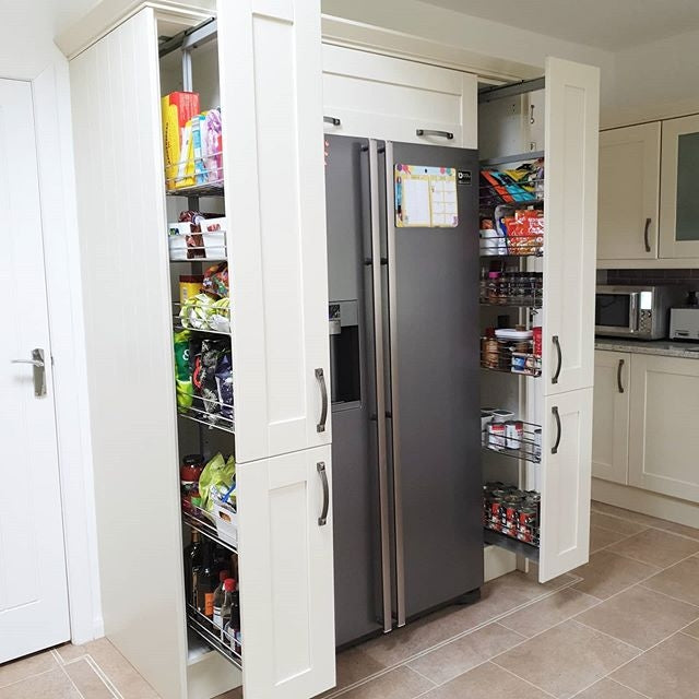 KuKoo Uittrekbare Keuken Kast - 46cm D x 170-195cm H