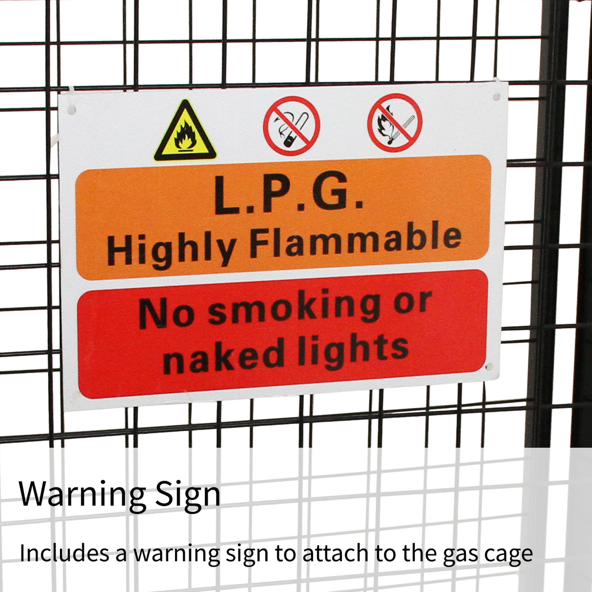 Gasflessenkooi 90cm - Staal