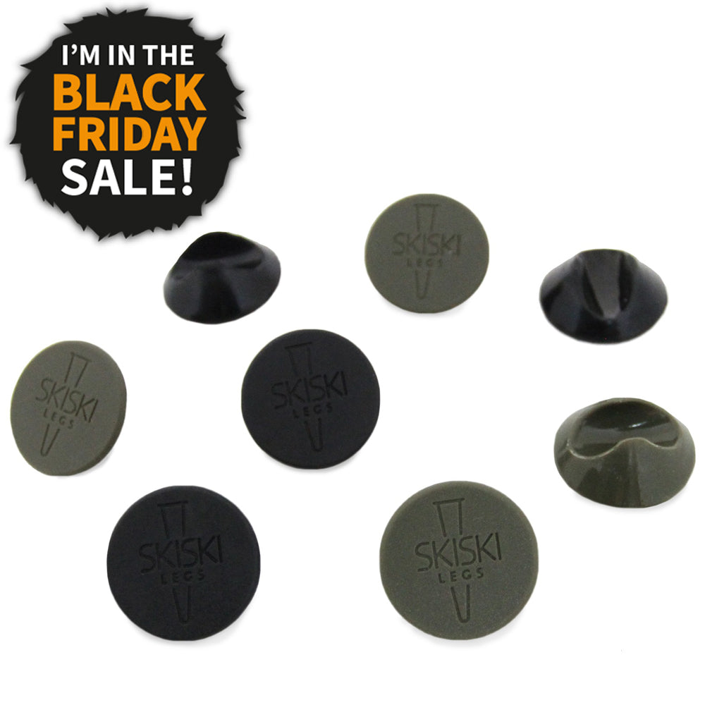 4 x Pinpoot Voetjes Vloerbeschermers - Zwart