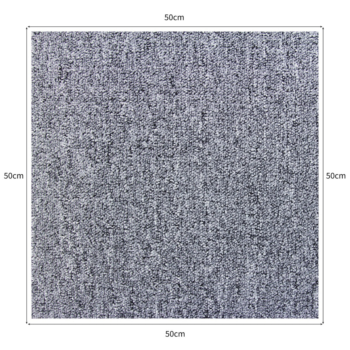 20 x Tapijttegels - 50x50cm 5m2 - Platinum Grijs