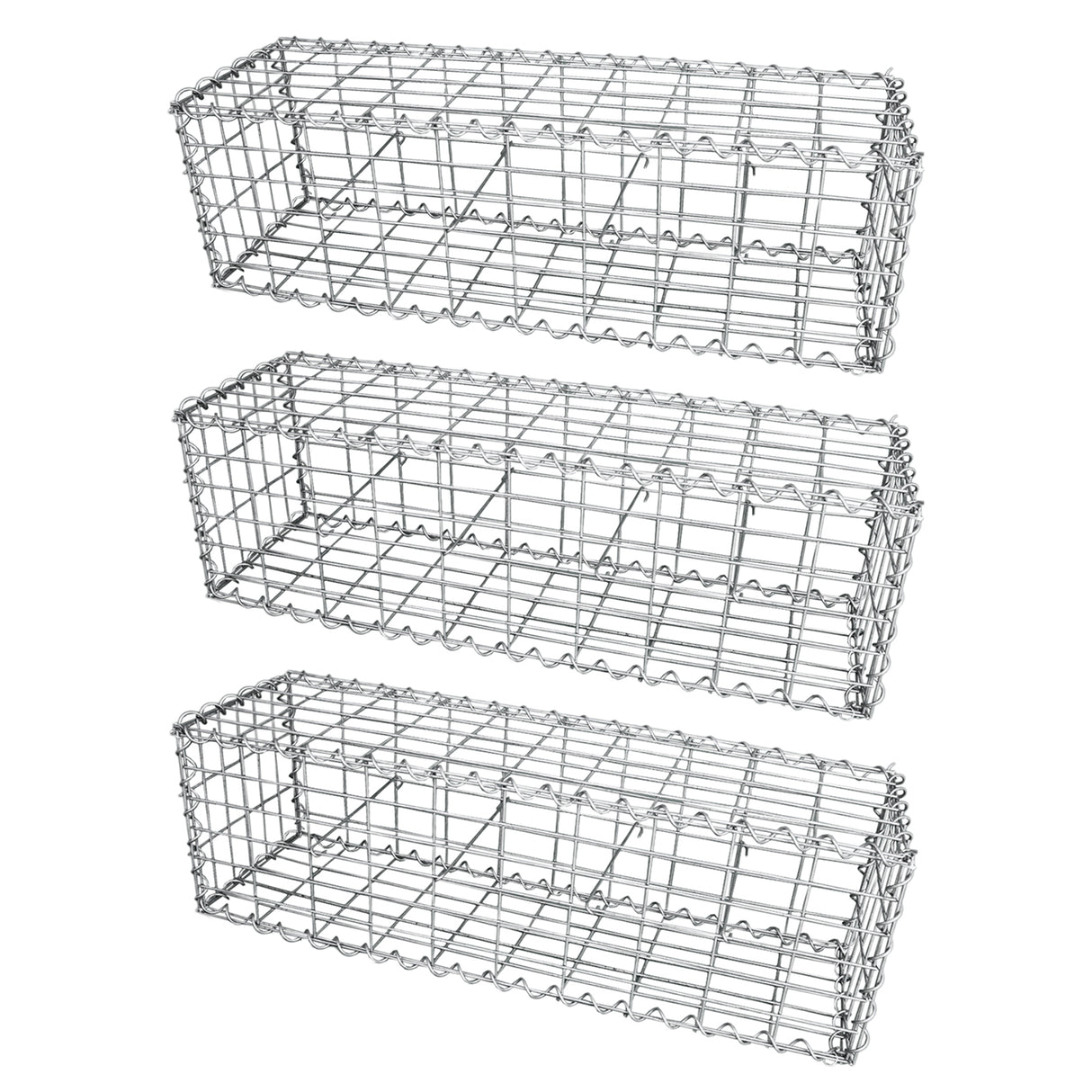 Schanskorf Muur - Set van 3 - 100 x 30 x 30 cm