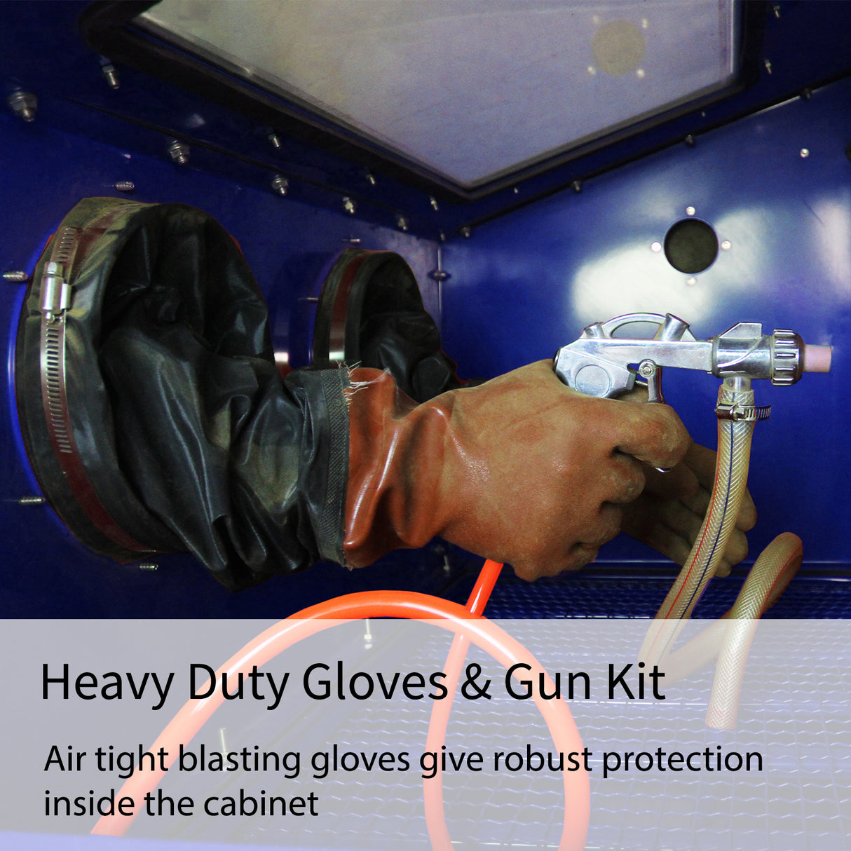 220L Zandstraalcabine met LED-verlichting