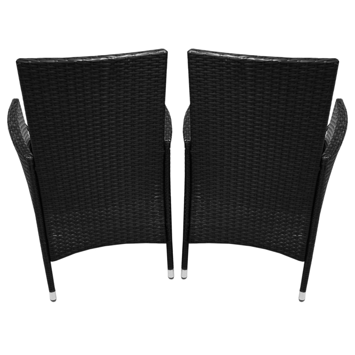 Jardí Rattan Bistroset Zwart