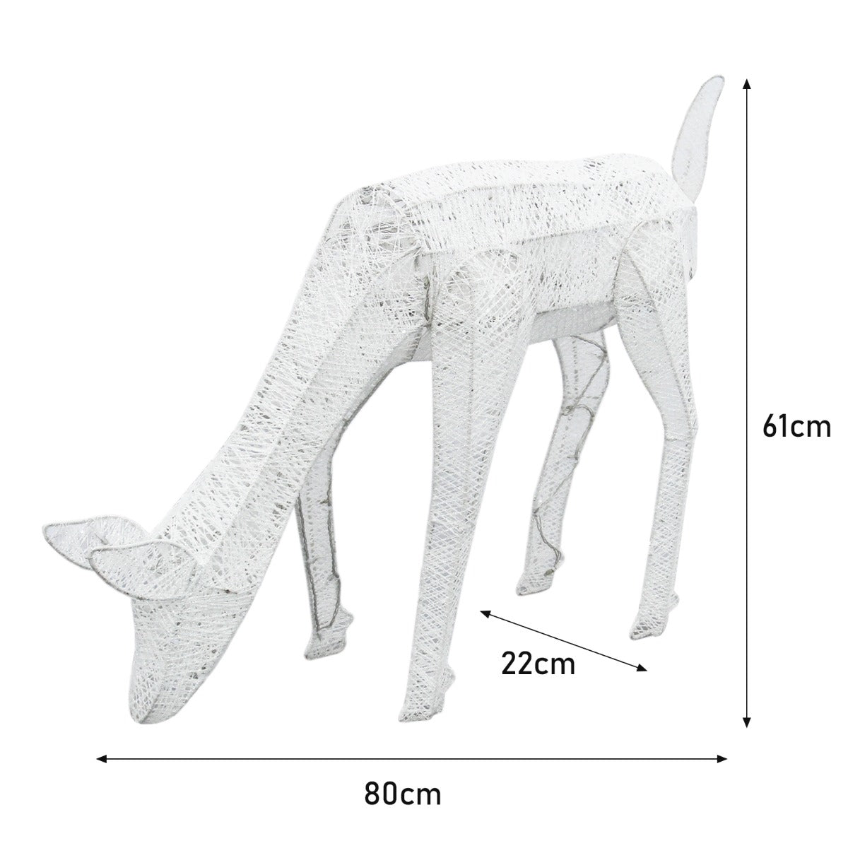 Kerstverlichting LED: 2 x Rendier + Sneeuwpop