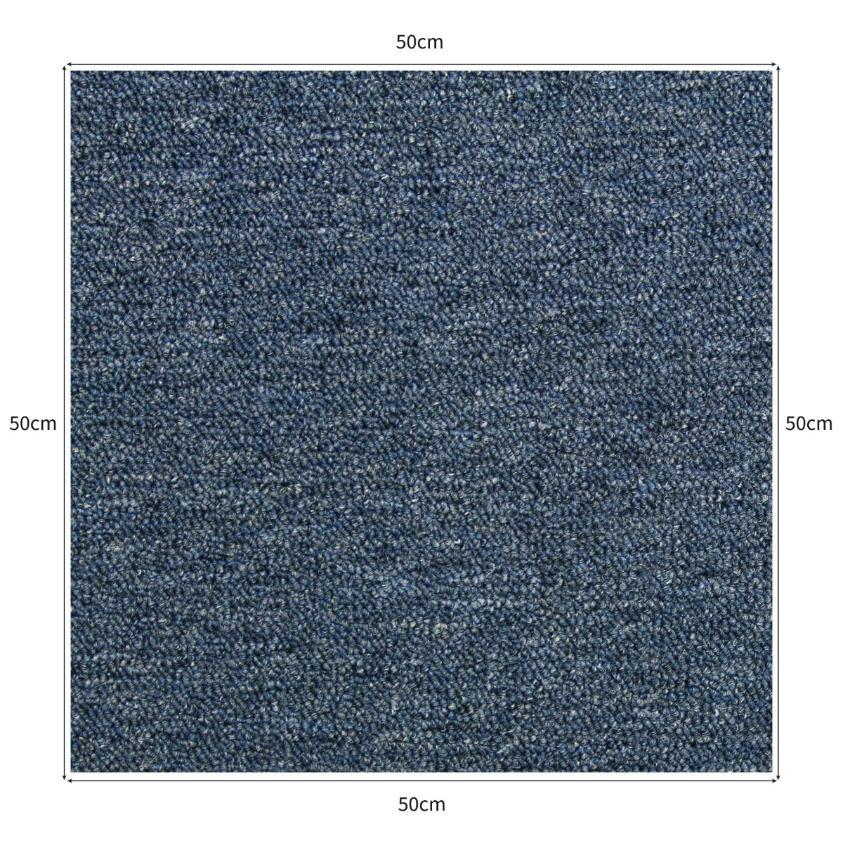 40 x Tapijttegels - Storm Blauw en Platinum Grijs - 50x50cm 10m2