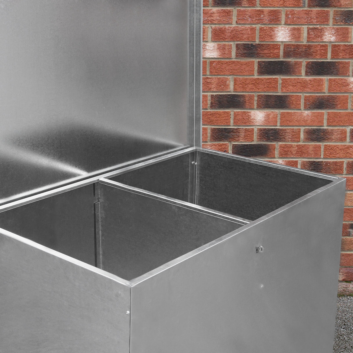 Gegalvaniseerde voeropslag - 2 compartimenten