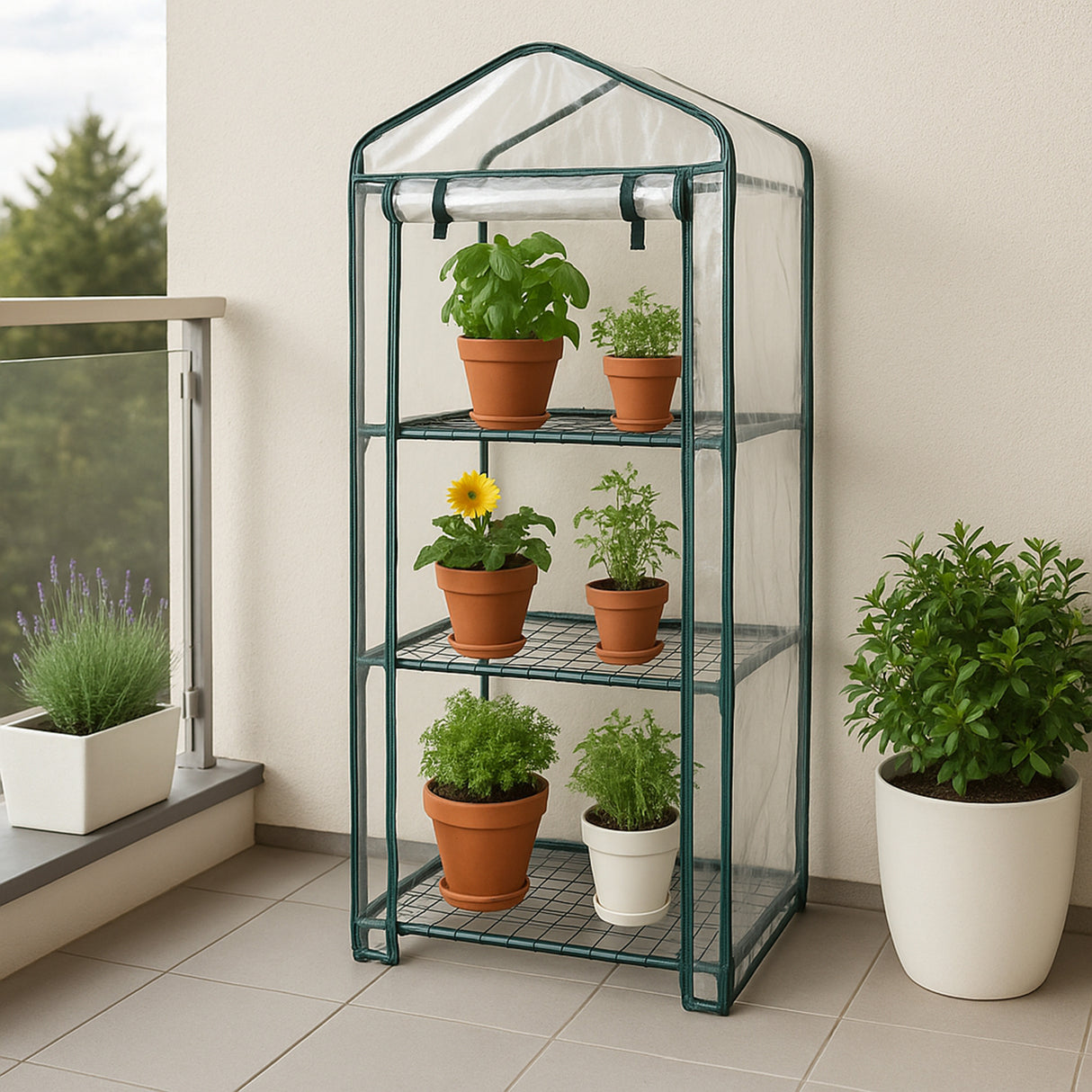 Mini Broeikas - 4 verdiepingen - plastic hoes