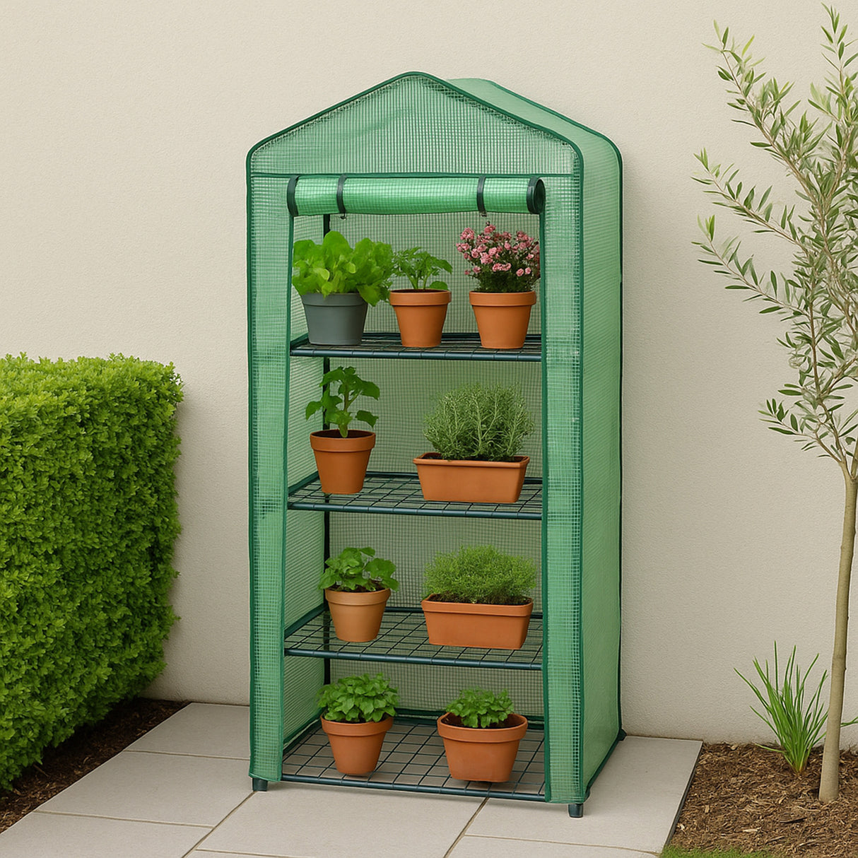 Mini Broeikas - 4 verdiepingen - kunststof hoes