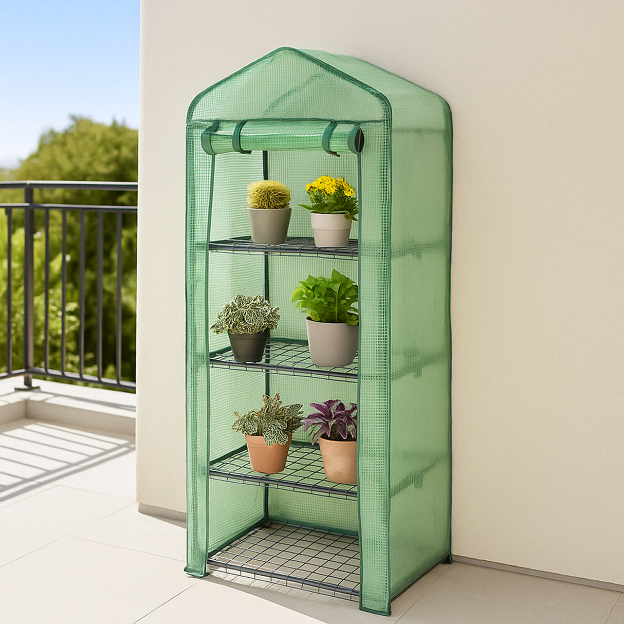 Mini Broeikas - 4 verdiepingen - kunststof hoes