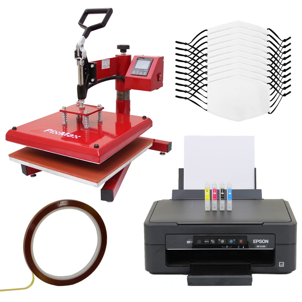 Bundel: 10 Sublimatie mondkapjes - swing hittepers - sublimatie printer