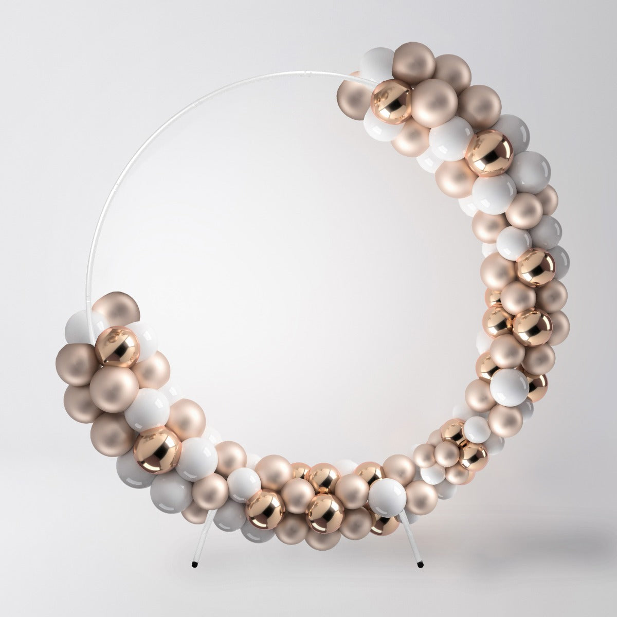 Backdrop Frame Bruiloft Cirkel - 200x56x210 cm - Wit