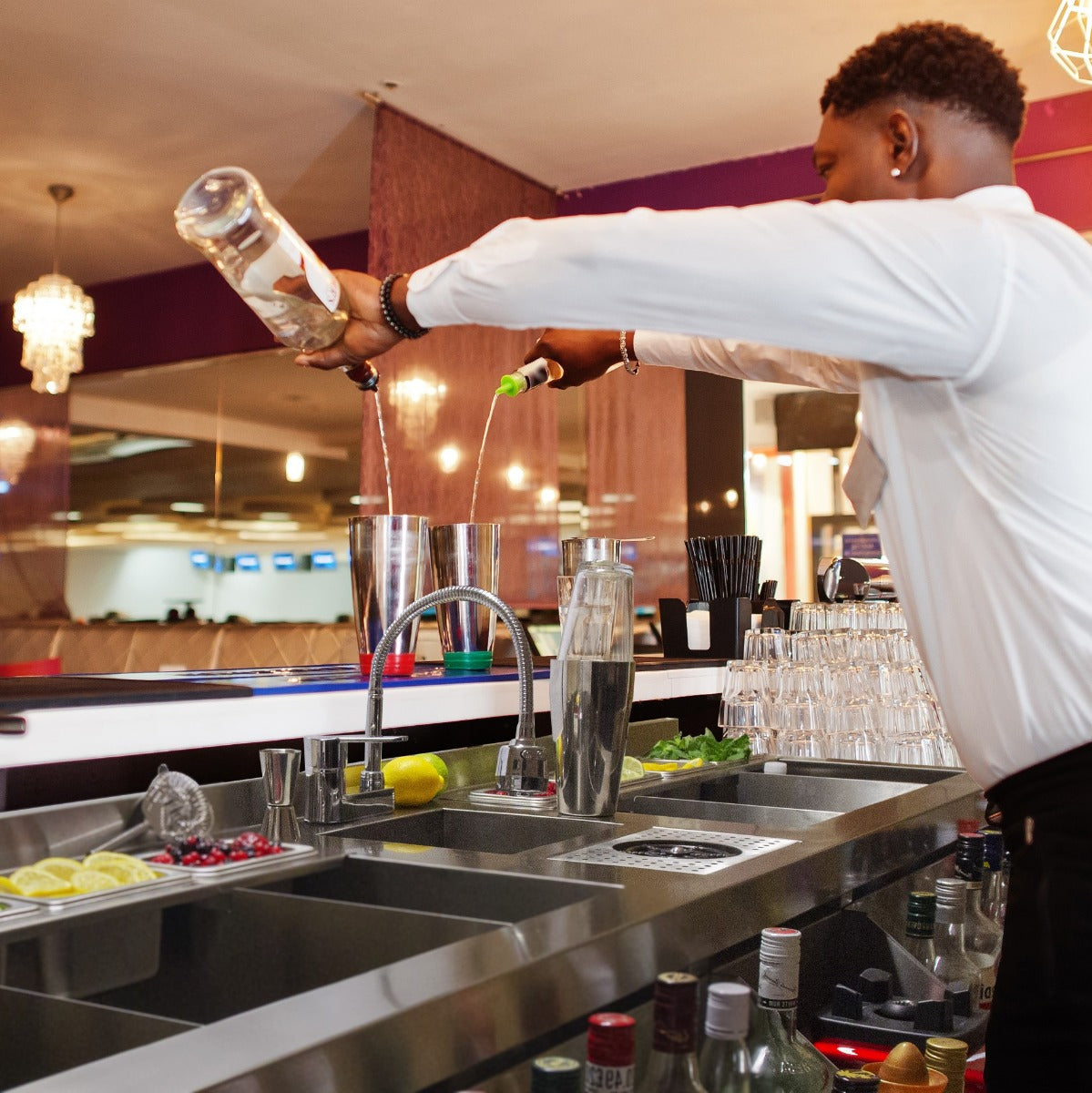 KuKoo Dubbel Cocktail Bar Station - Vrijstaand RVS