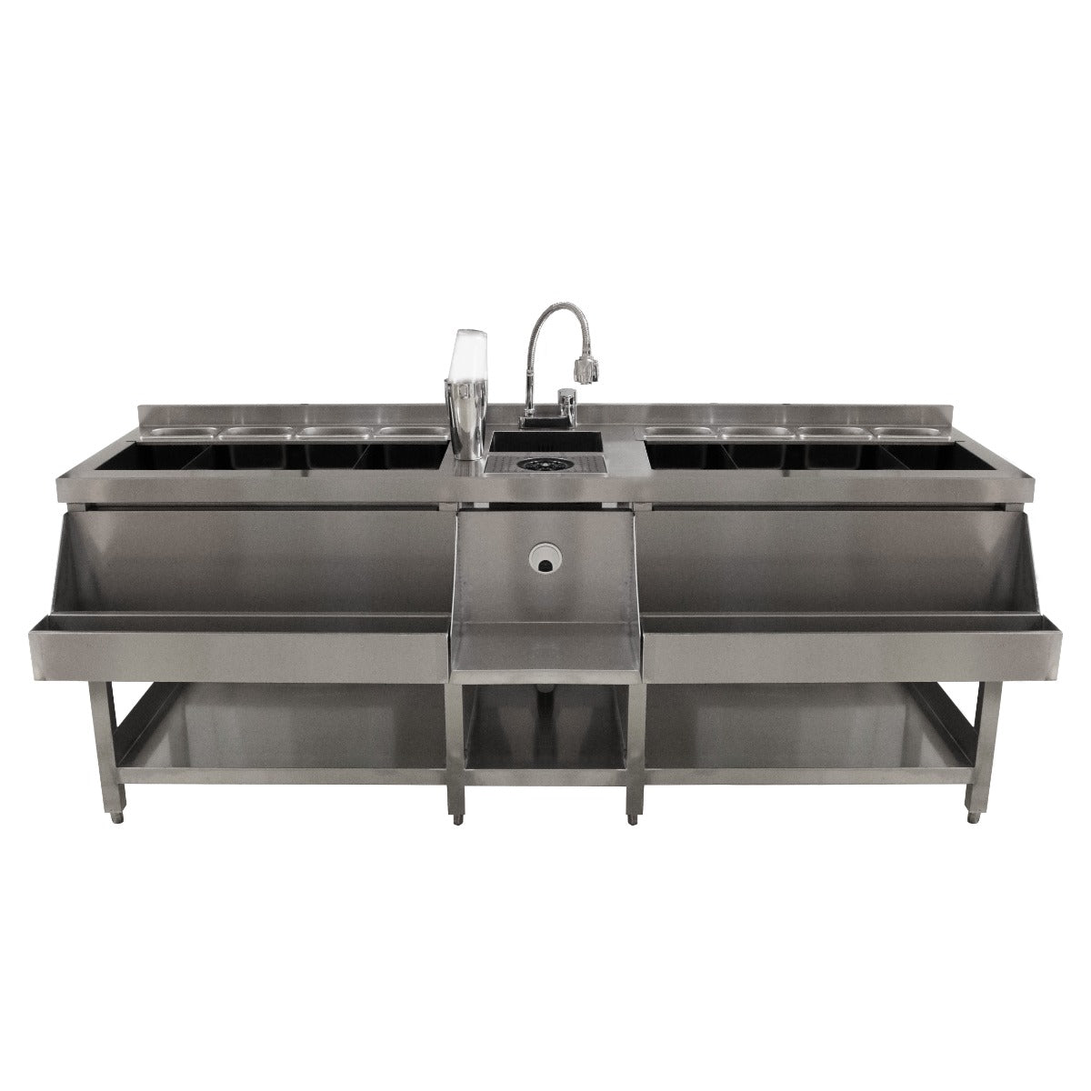 KuKoo Dubbel Cocktail Bar Station - Vrijstaand RVS