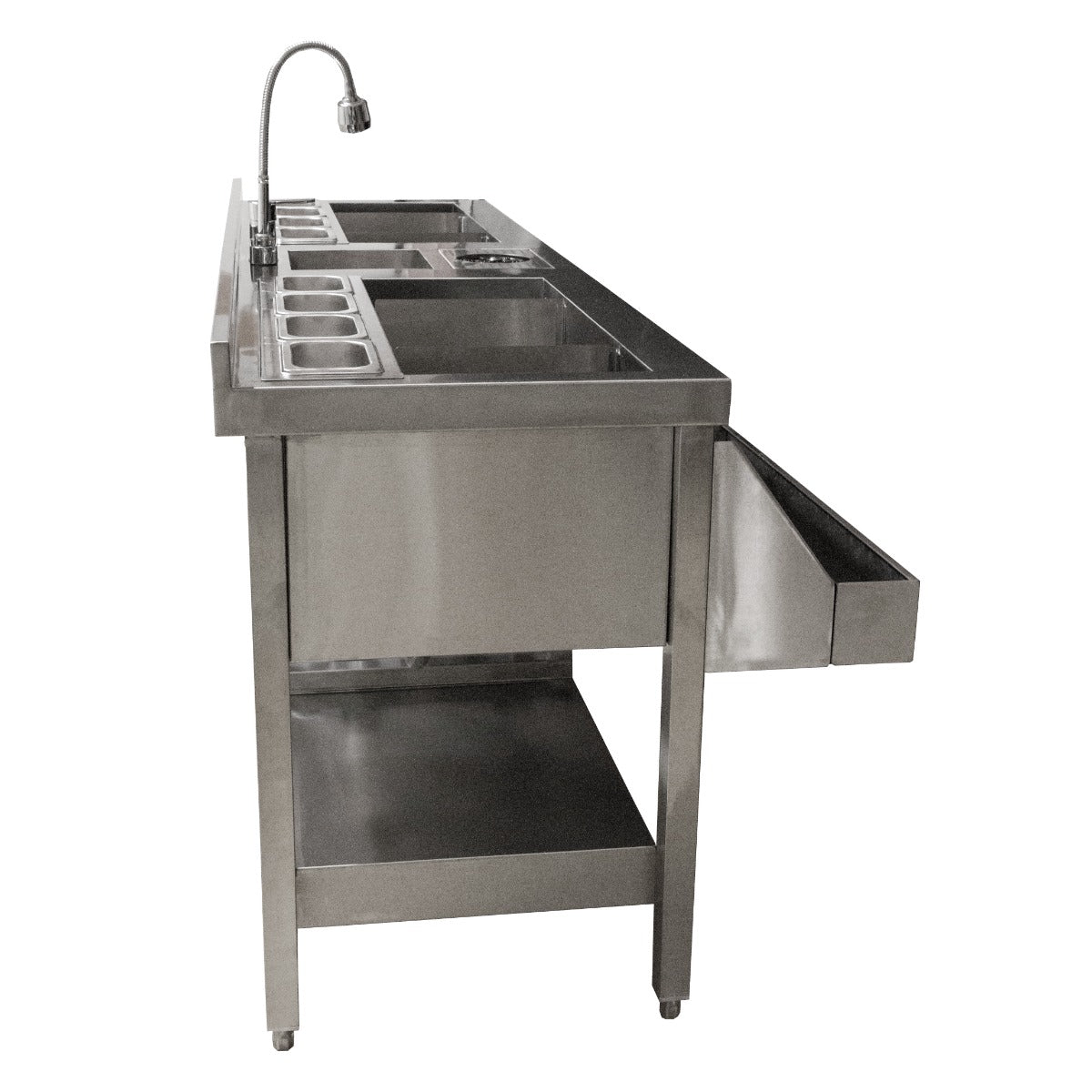 KuKoo Dubbel Cocktail Bar Station - Vrijstaand RVS