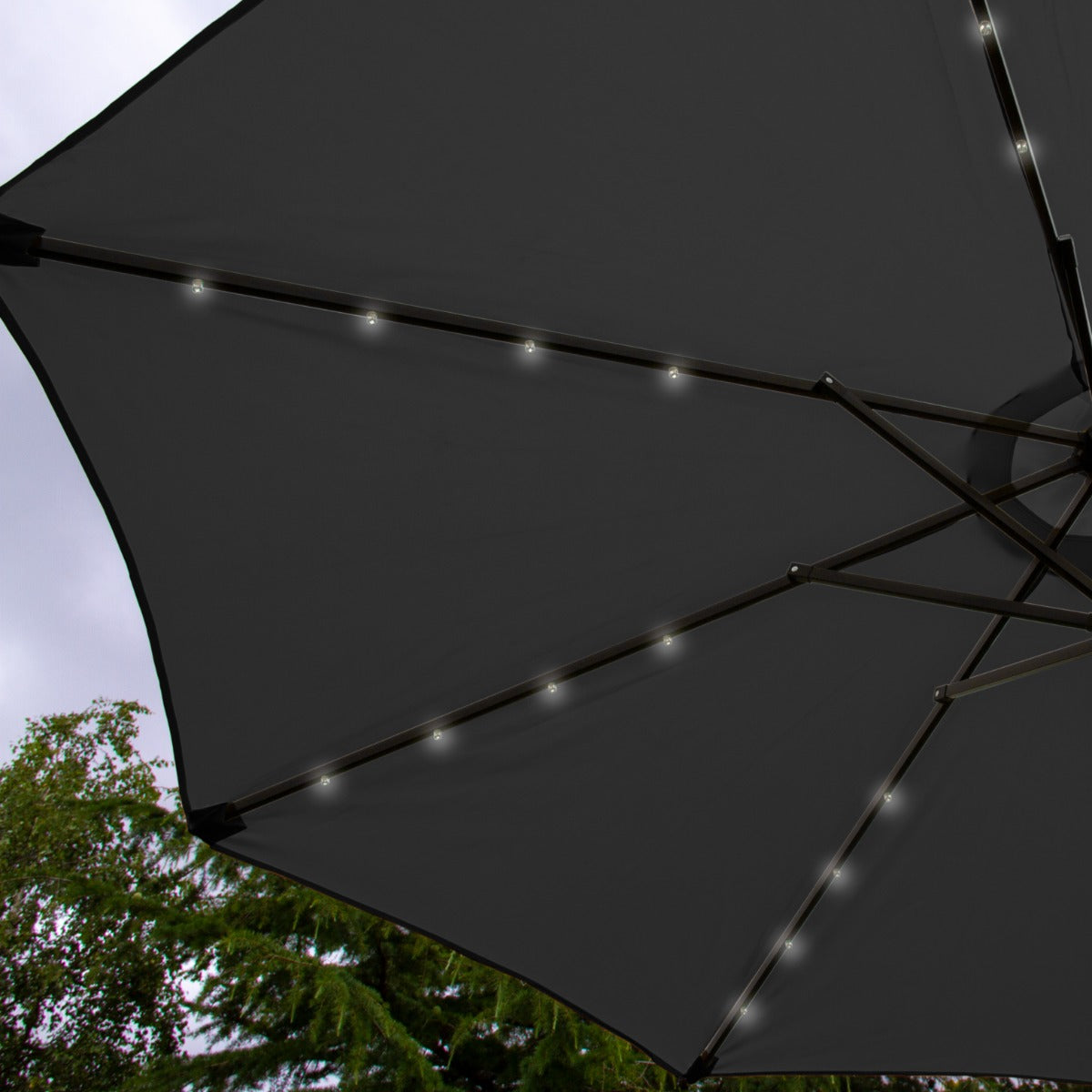 LED Parasol met Kantelfuntie 270 cm - Grijs