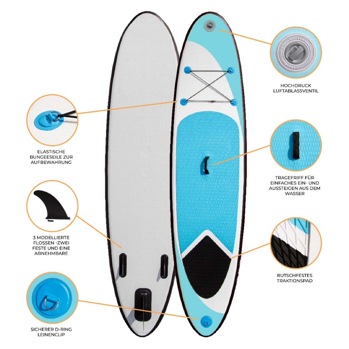 SUP Board - Opblaasbaar - 3m - Blauw