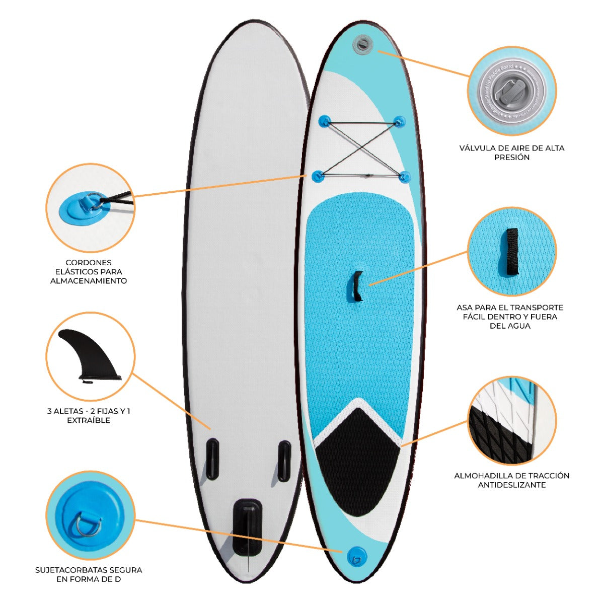 SUP Board - Opblaasbaar - 3m - Blauw