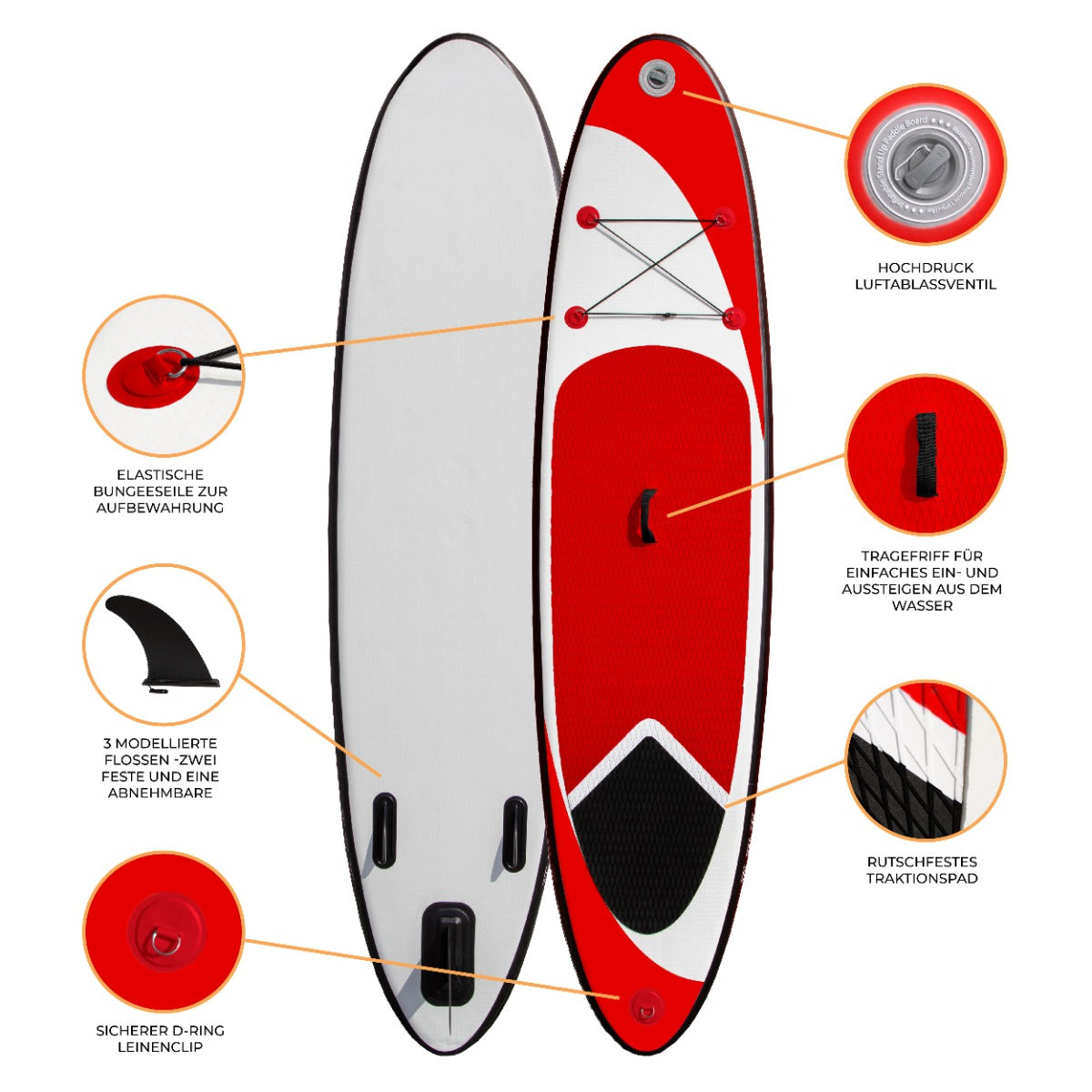 SUP Board - Opblaasbaar - 3m - Rood