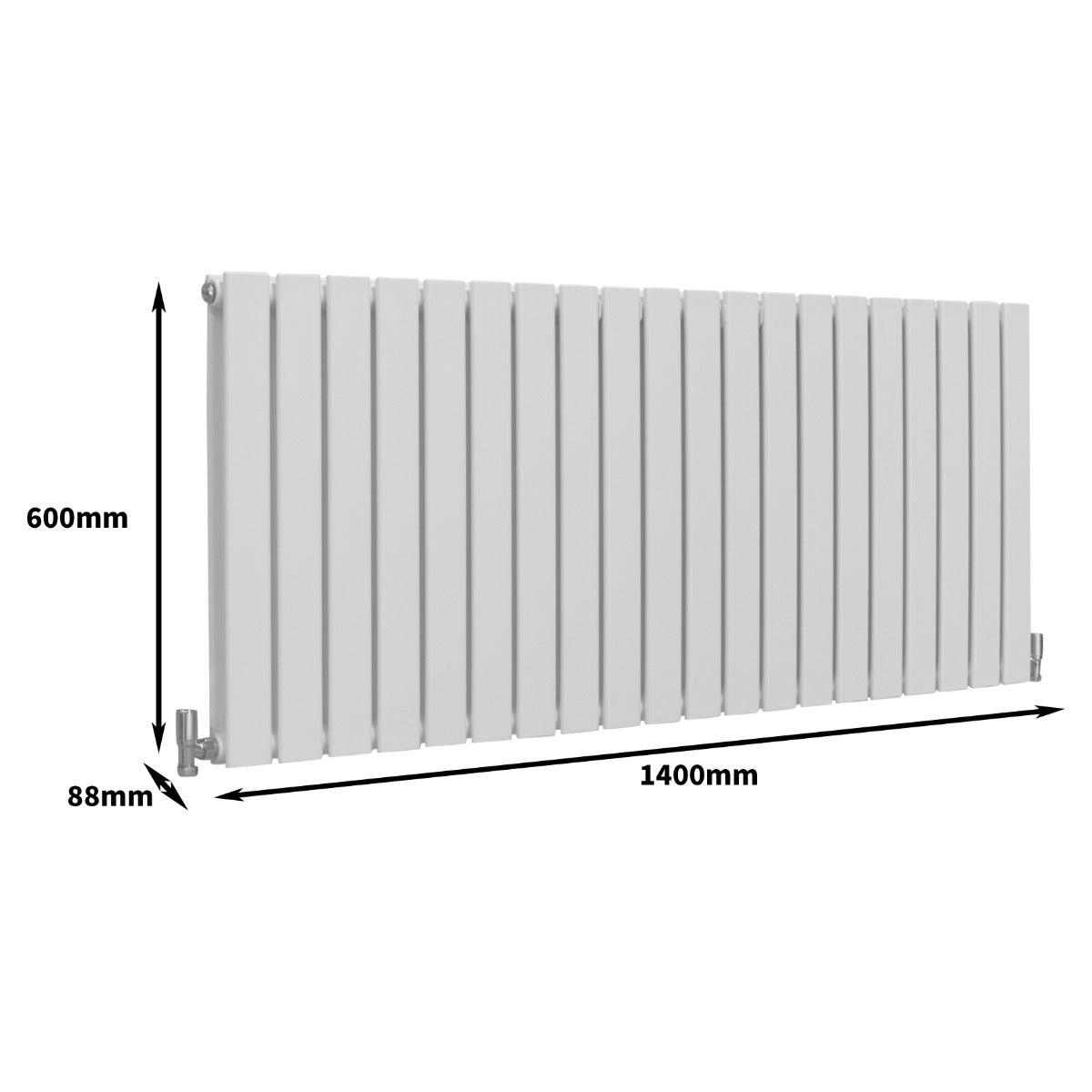 Design Radiator - Wit - 600 mm x 1400 mm