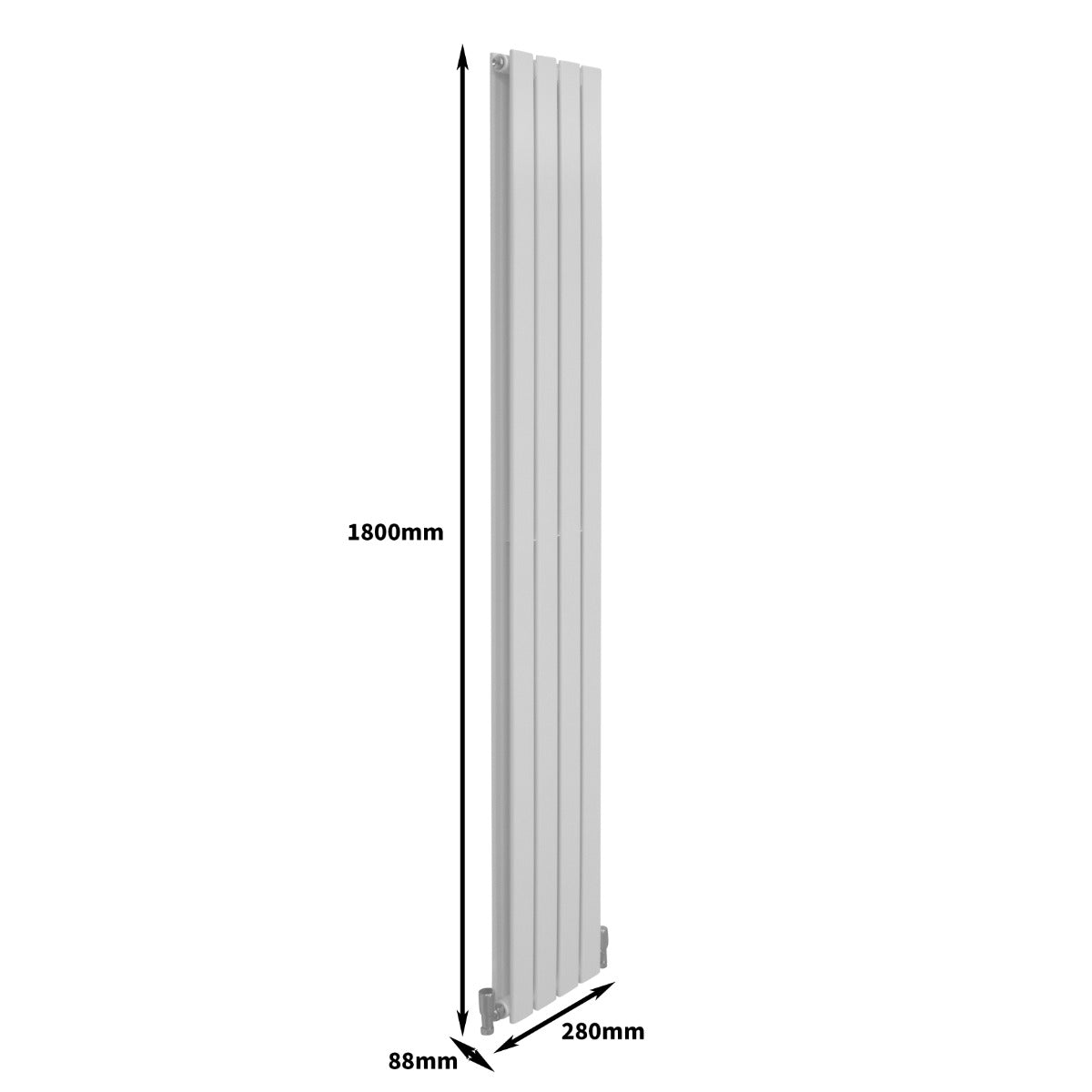 Design Radiator - Wit - 1800 mm x 280 mm