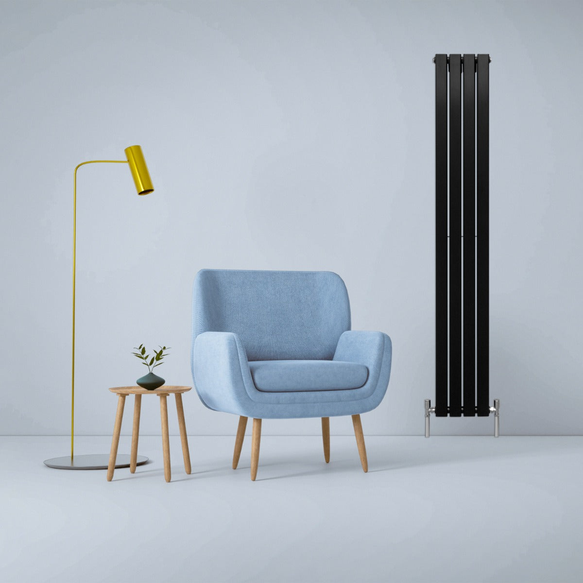 Design Radiator - Mat Zwart - 1800 mm x 280 mm