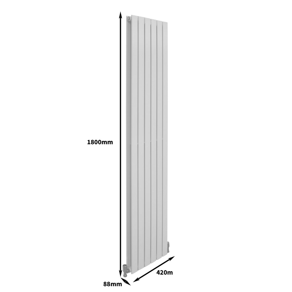 Design Radiator - Wit - 1800 mm x 420 mm