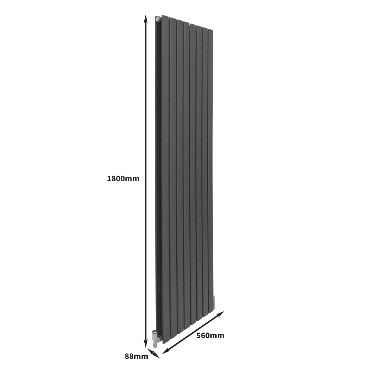 Design Radiator - Antraciet - 1800 mm x 560 mm
