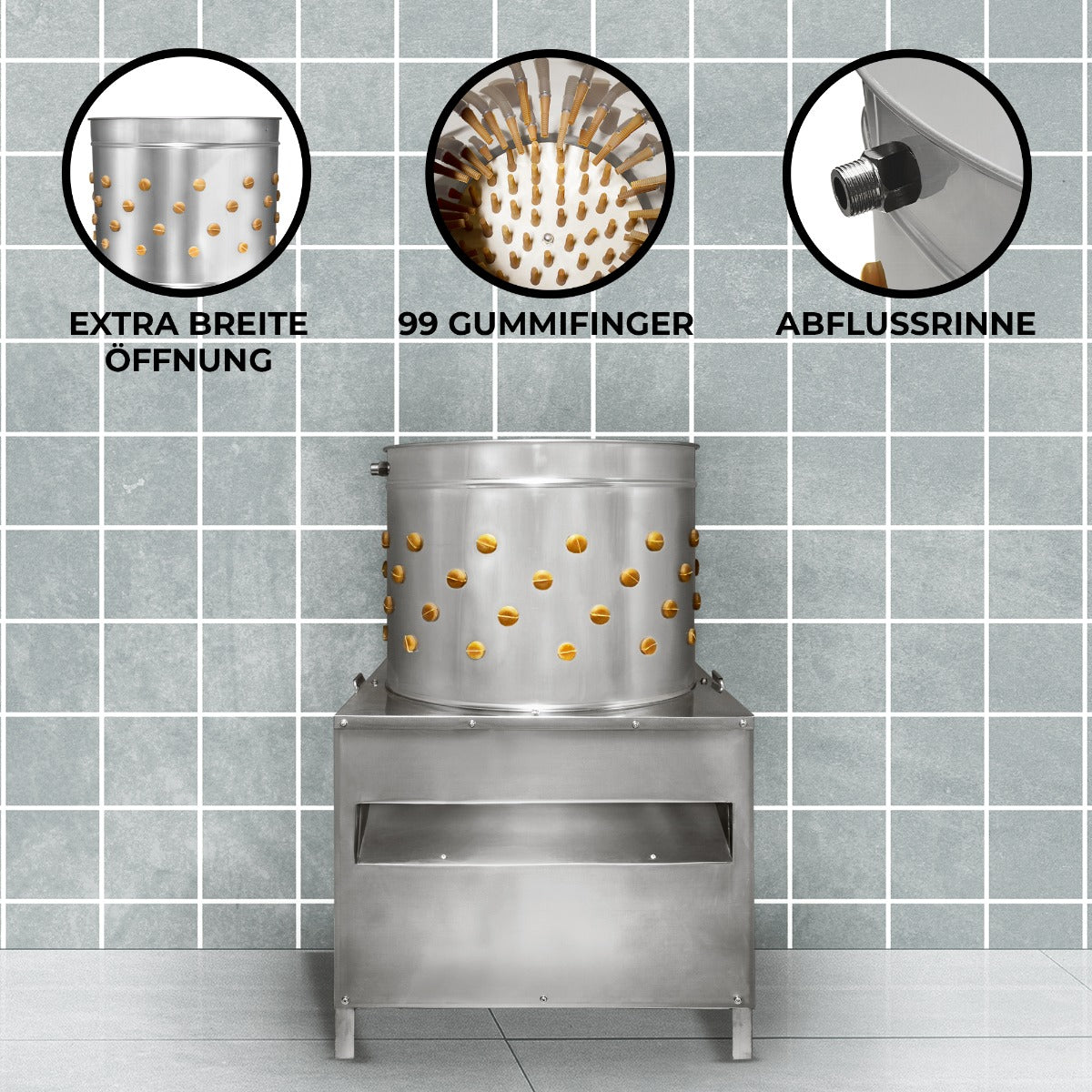 KuKoo Gevogelte Plukmachine – 50cm