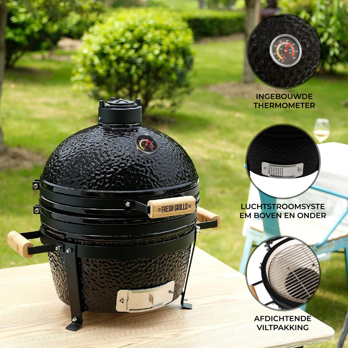 Kamado Houtskool BBQ - 40cm