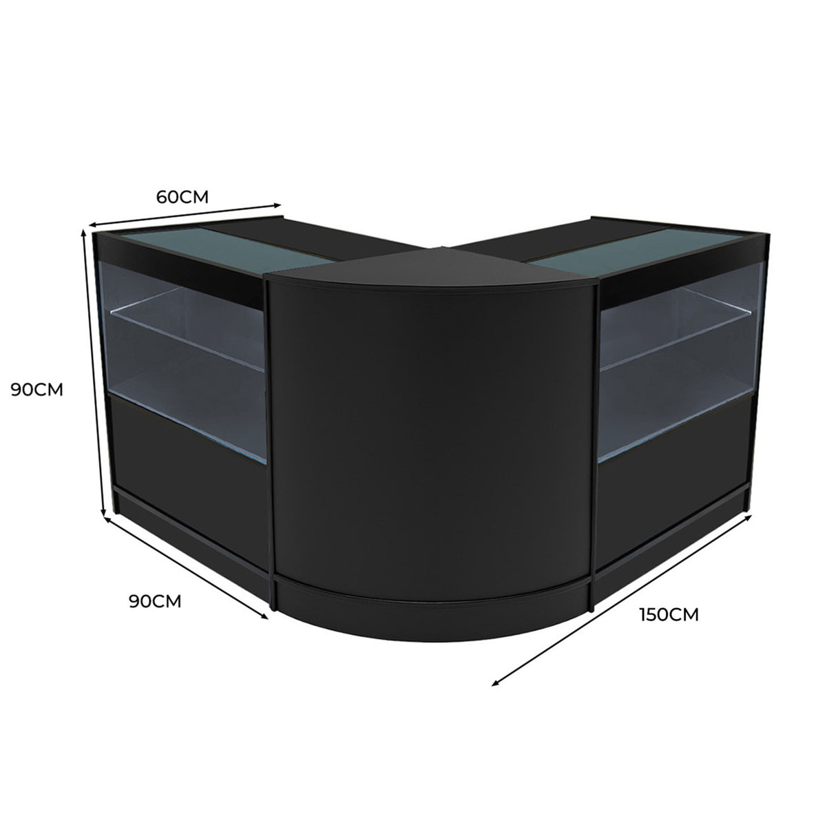 Selene LED Winkel Toonbank Set CM60 & 2 x C900 - Zwart