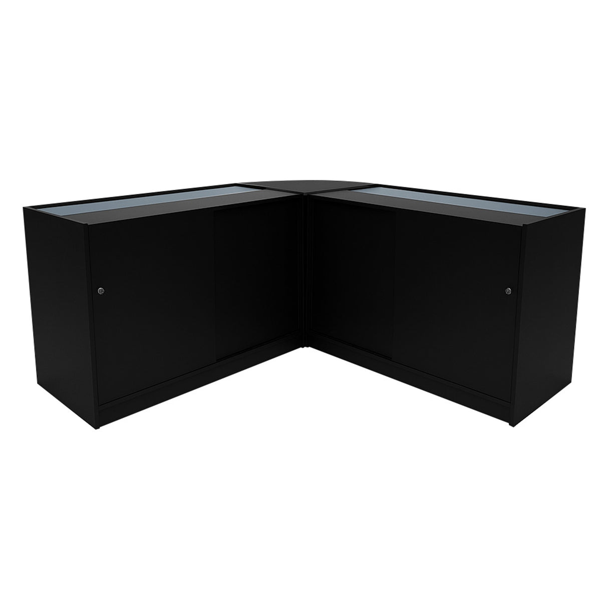 Triton LED Winkel Toonbank Set K1200, B1200 & CM60 - Zwart