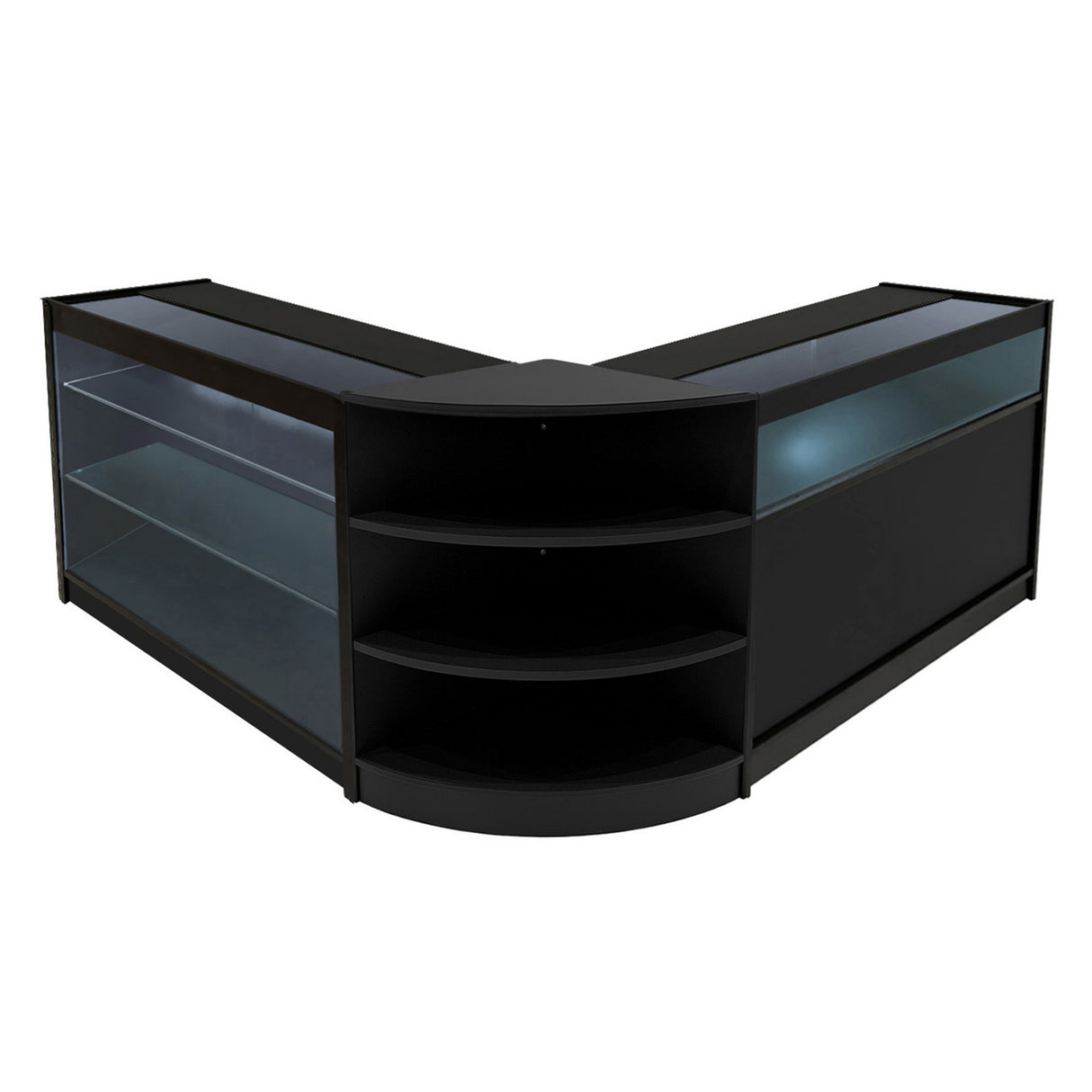 Demeter LED Winkel Toonbank Set K1200, B1200 & LM60 - Zwart