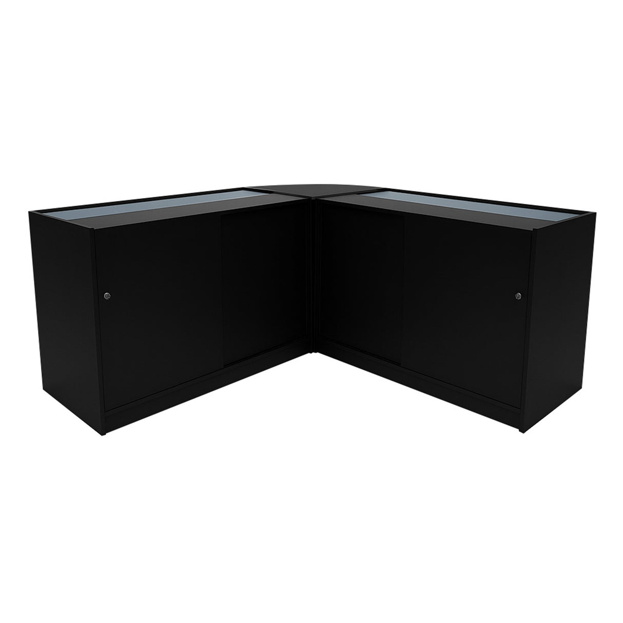 Demeter LED Winkel Toonbank Set K1200, B1200 & LM60 - Zwart