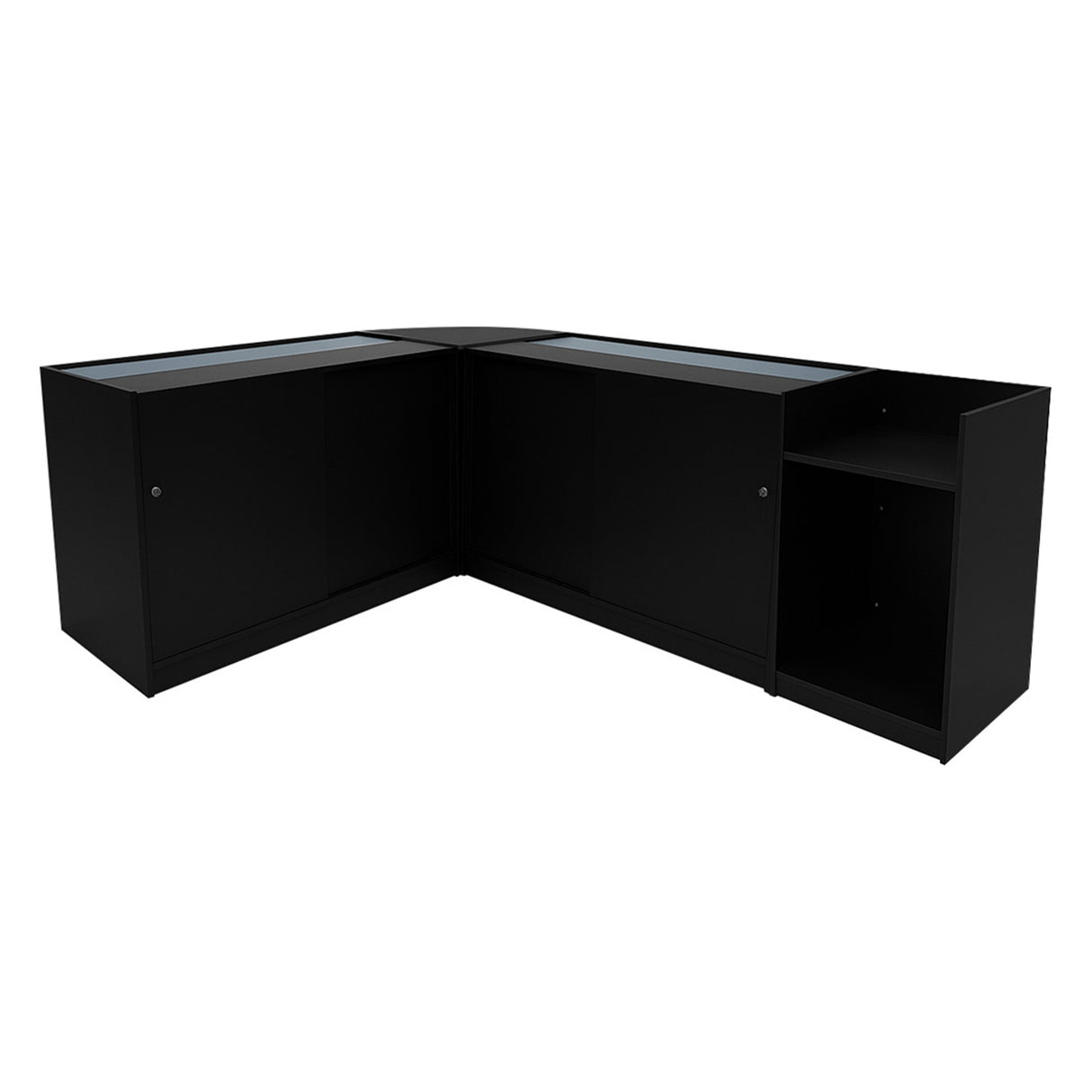 Hyperion LED Winkel Toonbank Set K1200, B1200, TB60 & LM60 - Zwart