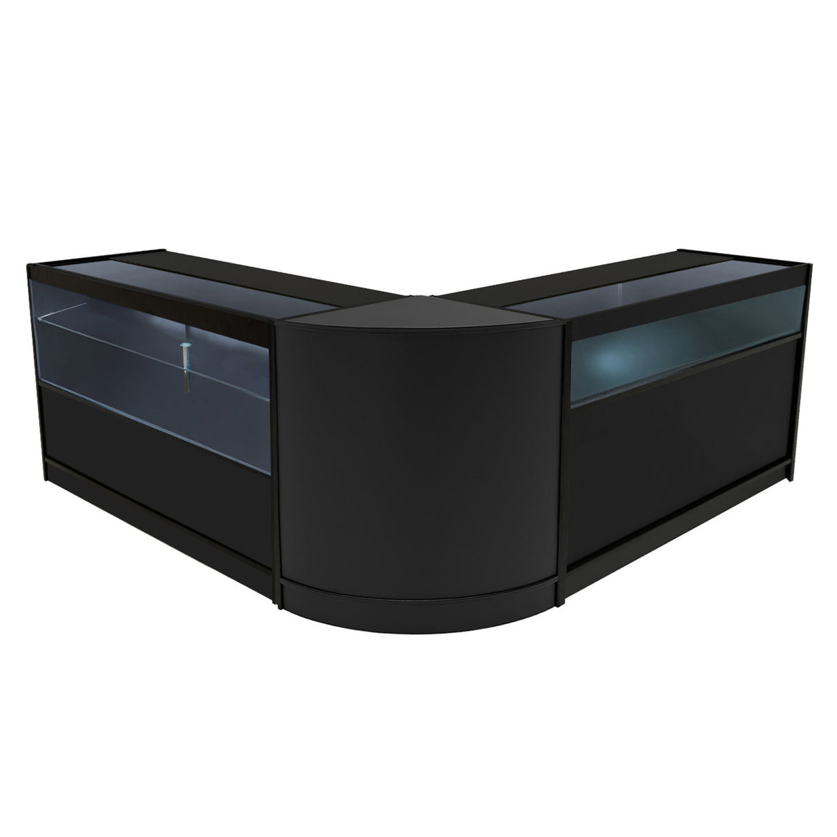 Adonis LED Winkel Toonbank Set B1500, C1500 & CM60 - Zwart