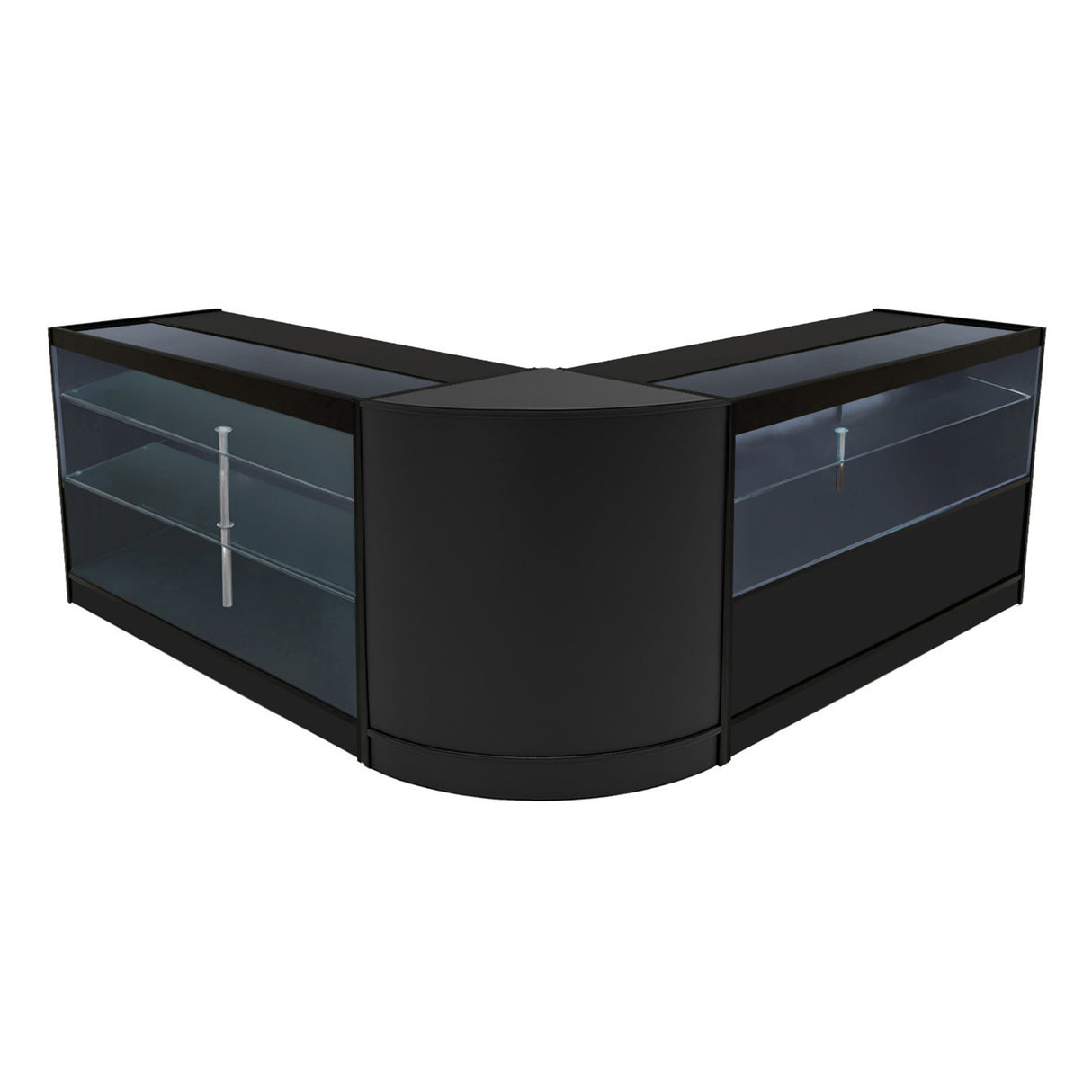 Hera LED Winkel Toonbank Set K1500, C1500 & CM60 - Zwart