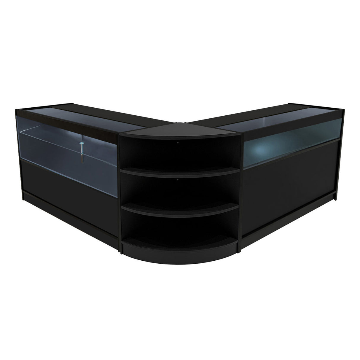 Harmonia LED Winkel Toonbank Set B1500, C1500 & LM60 - Zwart