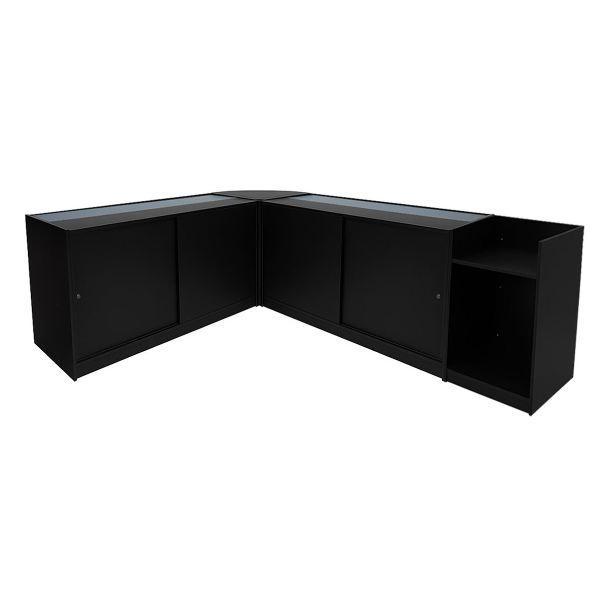 Theia LED Winkel Toonbank Set K1500, C1500, TB60 & LM60 - Zwart