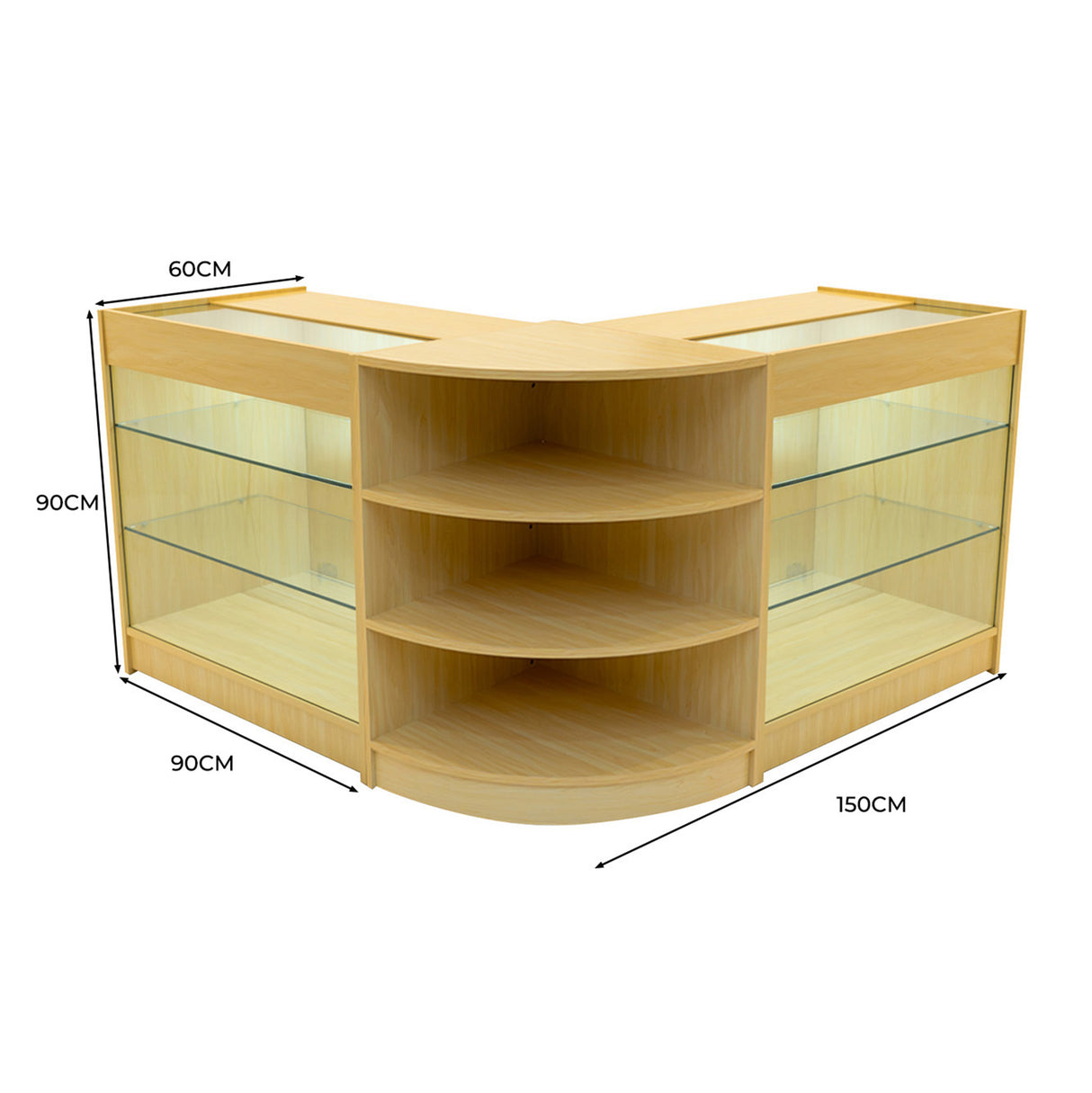 Apollo LED Winkel Toonbank Set LM60 & 2 x K900 - Esdoorn