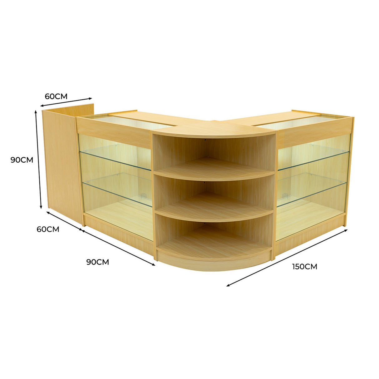 Astro LED Winkel Toonbank Set LM60, TB60 & 2 x K900 - Esdoorn