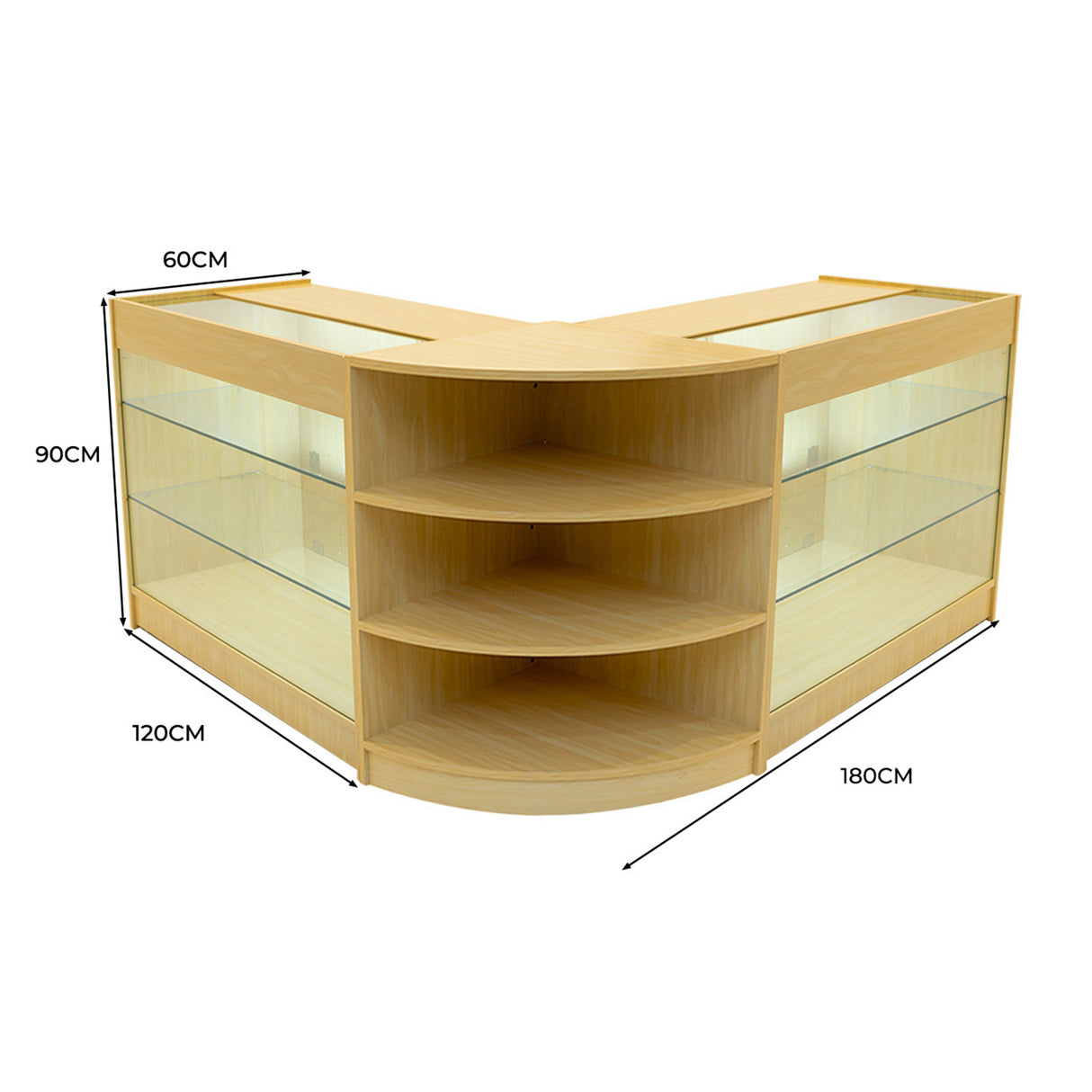 Apollo LED Winkel Toonbank Set LM60 & 2 x K1200 - Esdoorn