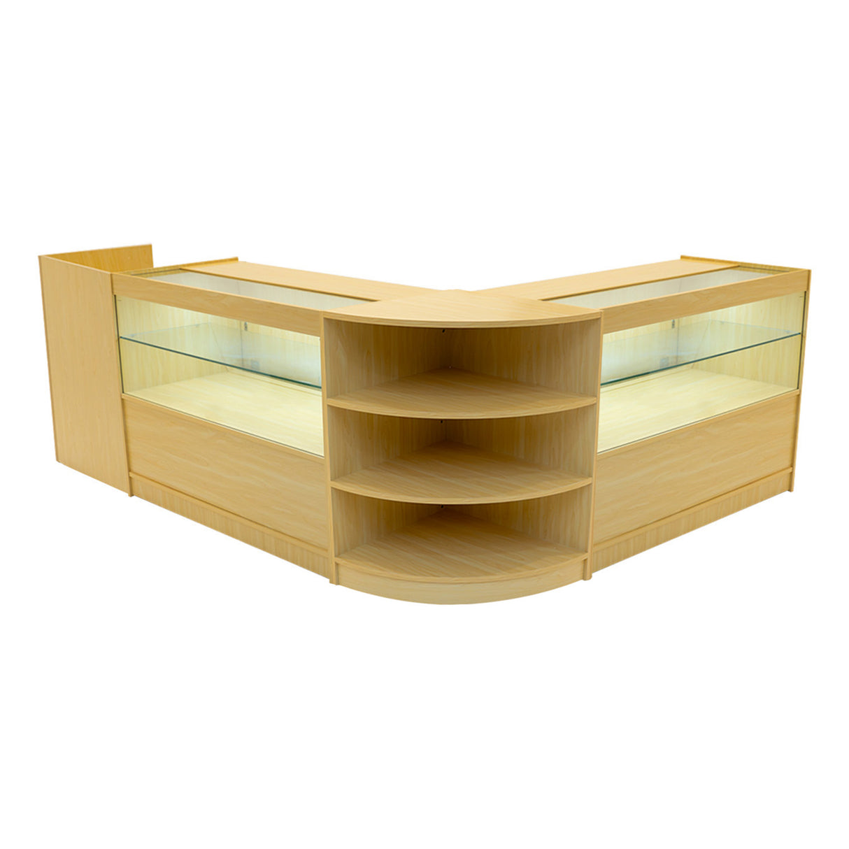 Eclipse LED Winkel Toonbank Set LM60, TB60 & 2 x C1200 - Esdoorn