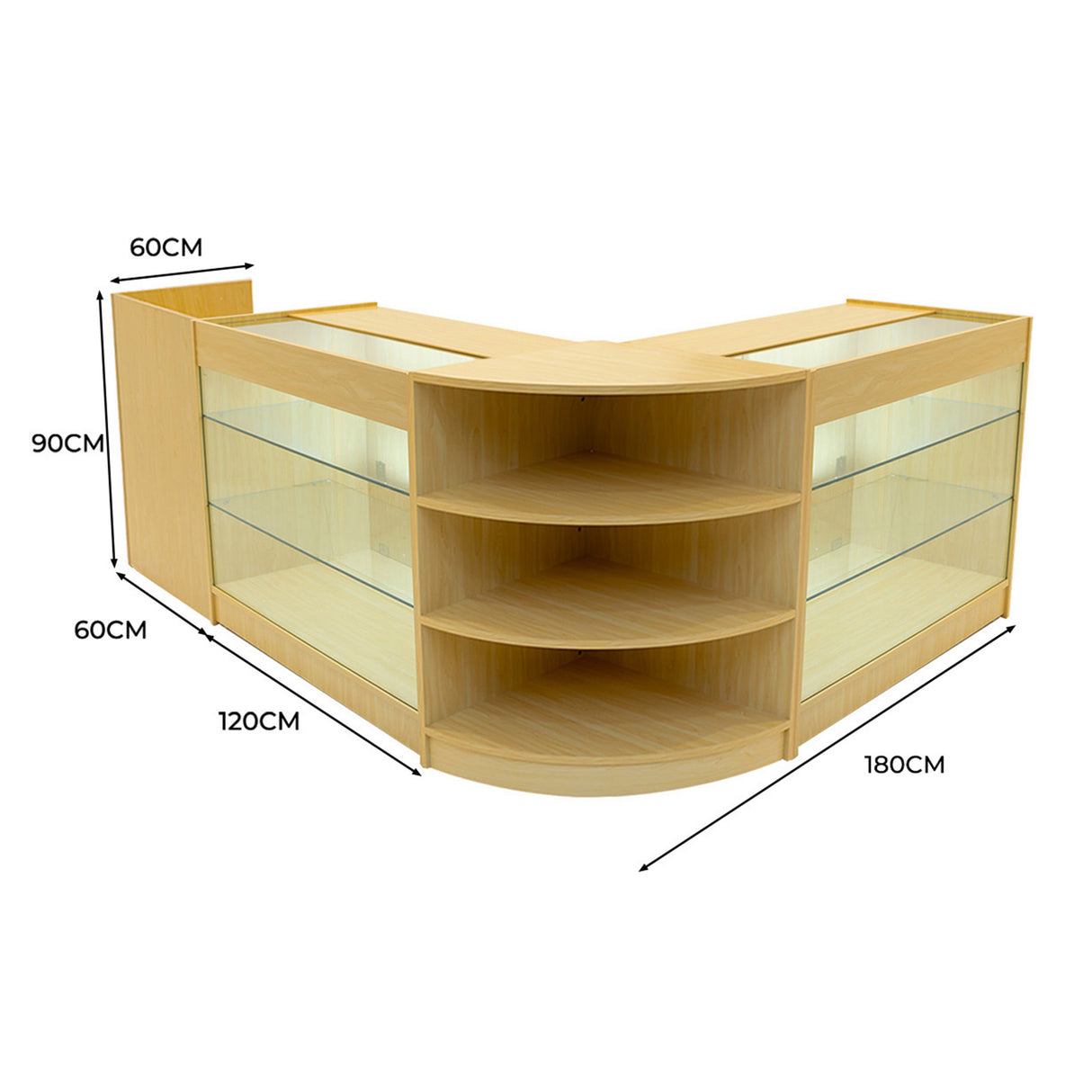 Astro LED Winkel Toonbank Set LM60, TB60 & 2 x K1200 - Esdoorn