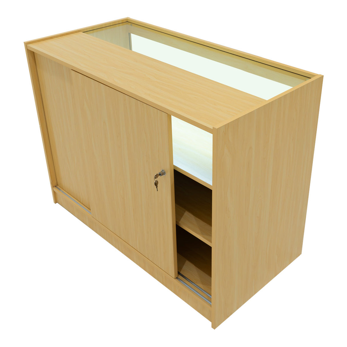 Europa LED Winkel Toonbank Set B1200, C1200, TB60 & LM60 - Esdoorn