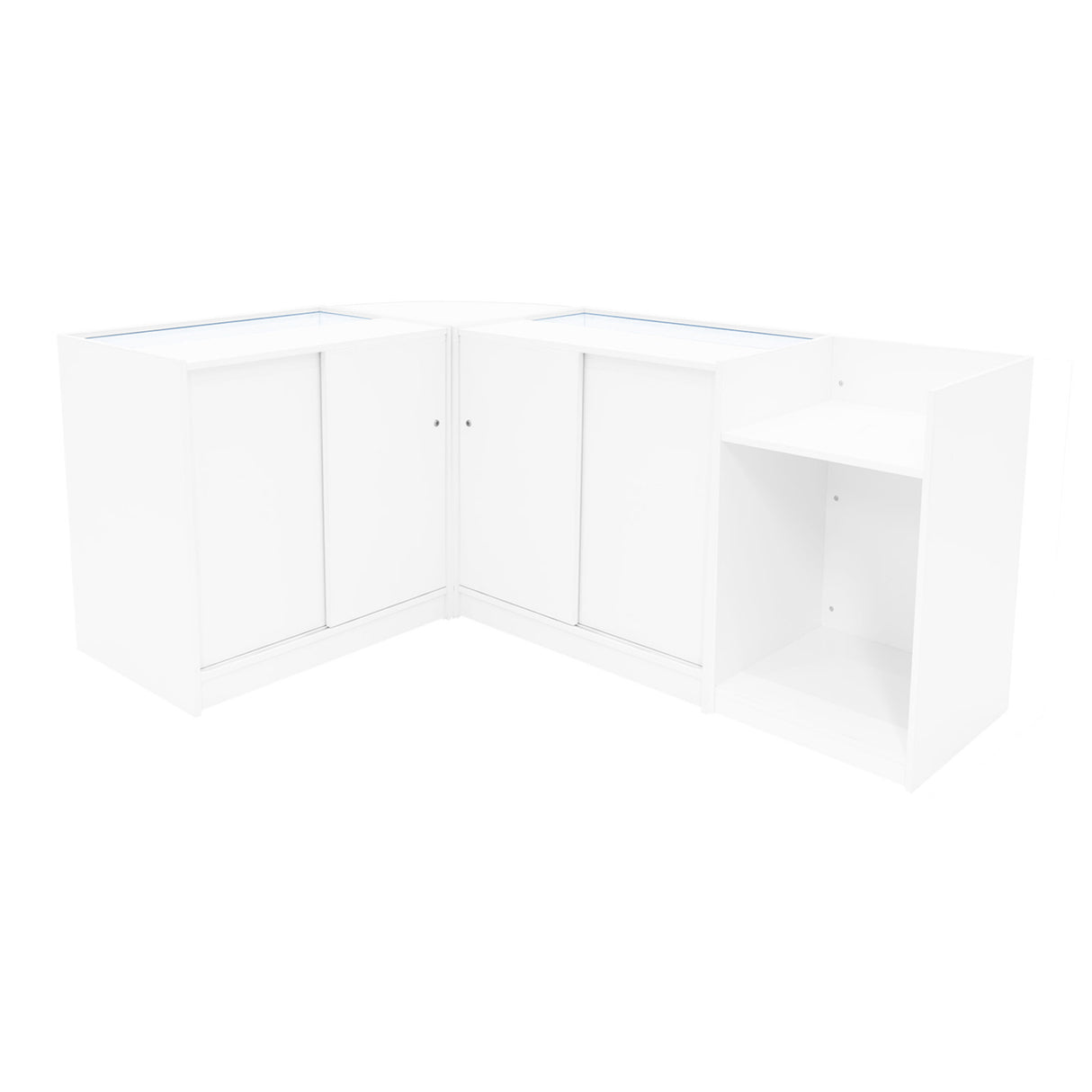 Aries LED Winkel Toonbank Set CM60, TB60 & 2 x K900 - Wit