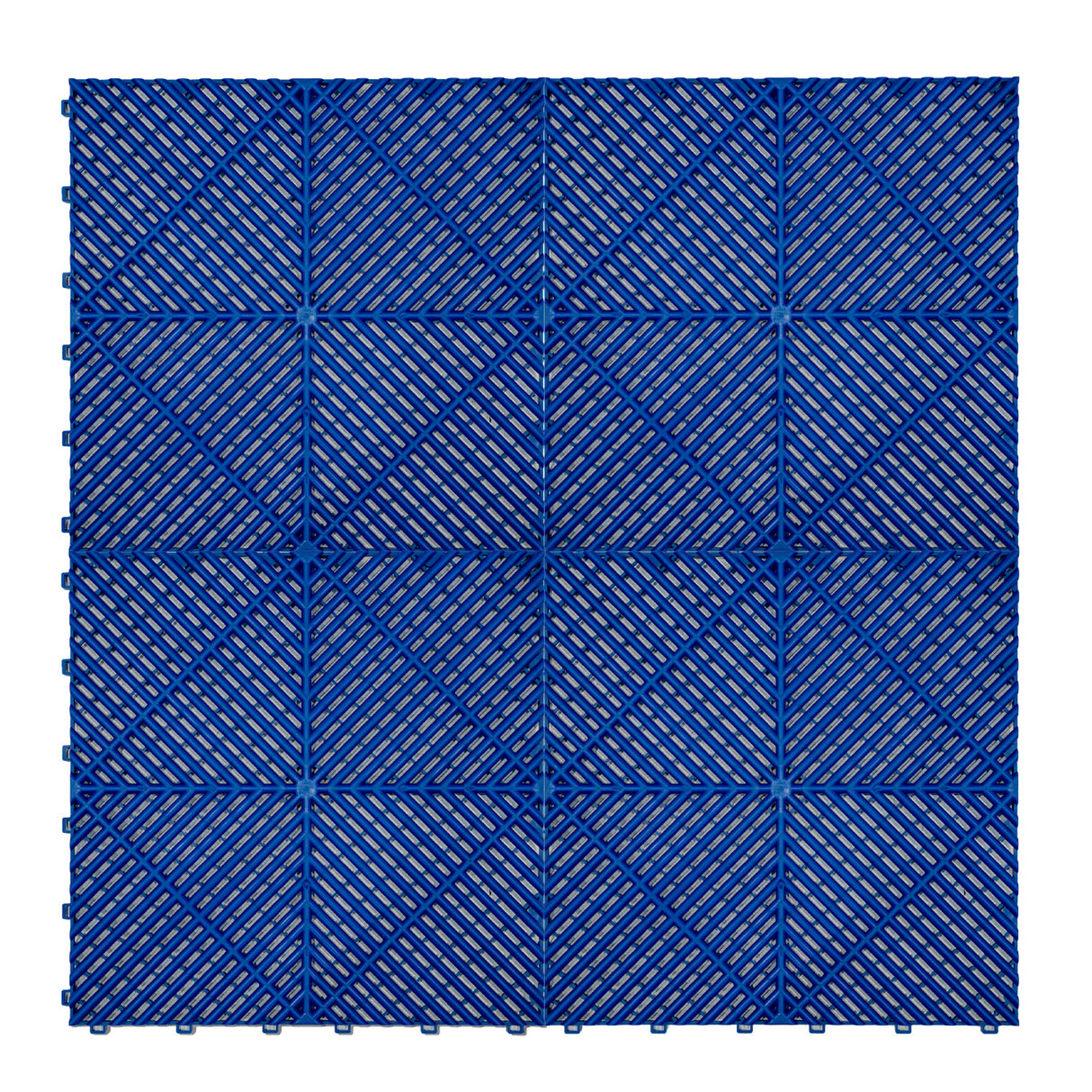 Geventileerde Kliktegels 3,2m x 6m voor Garage en Werkplaatsen, Antislip - 120 Blauw