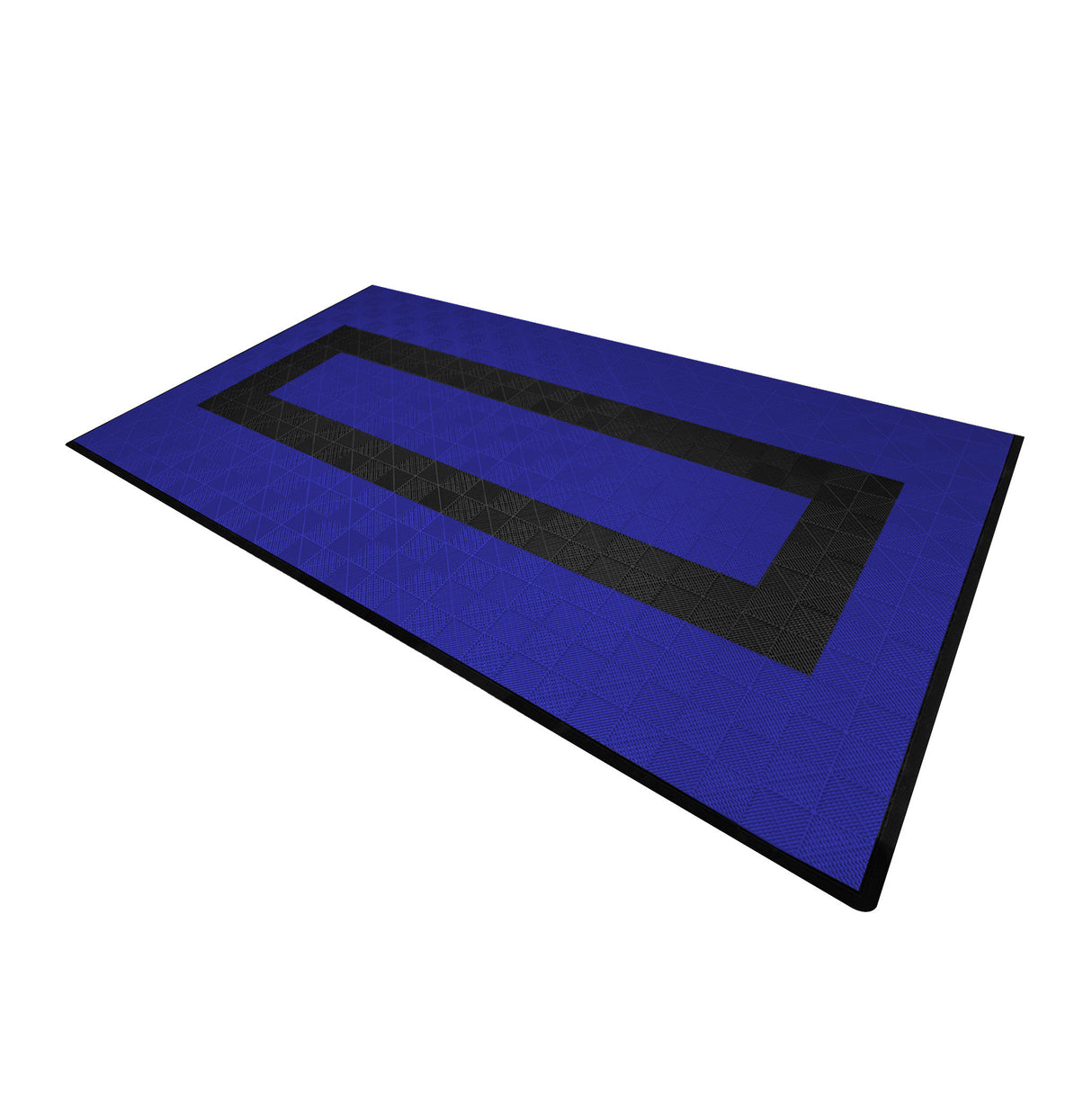 Geventileerde Kliktegels 3,2m x 6m voor Garage en Werkplaatsen, Antislip - 90 Blauw en 30 Zwart