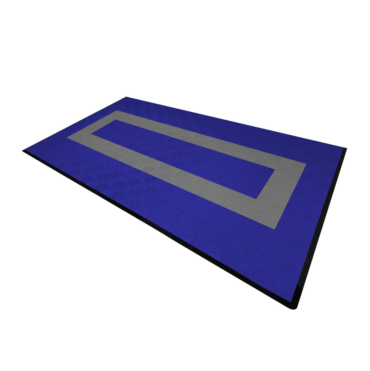 Geventileerde Kliktegels 3,2m x 6m voor Garage en Werkplaatsen, Antislip - 90 Blauw en 30 Grijs