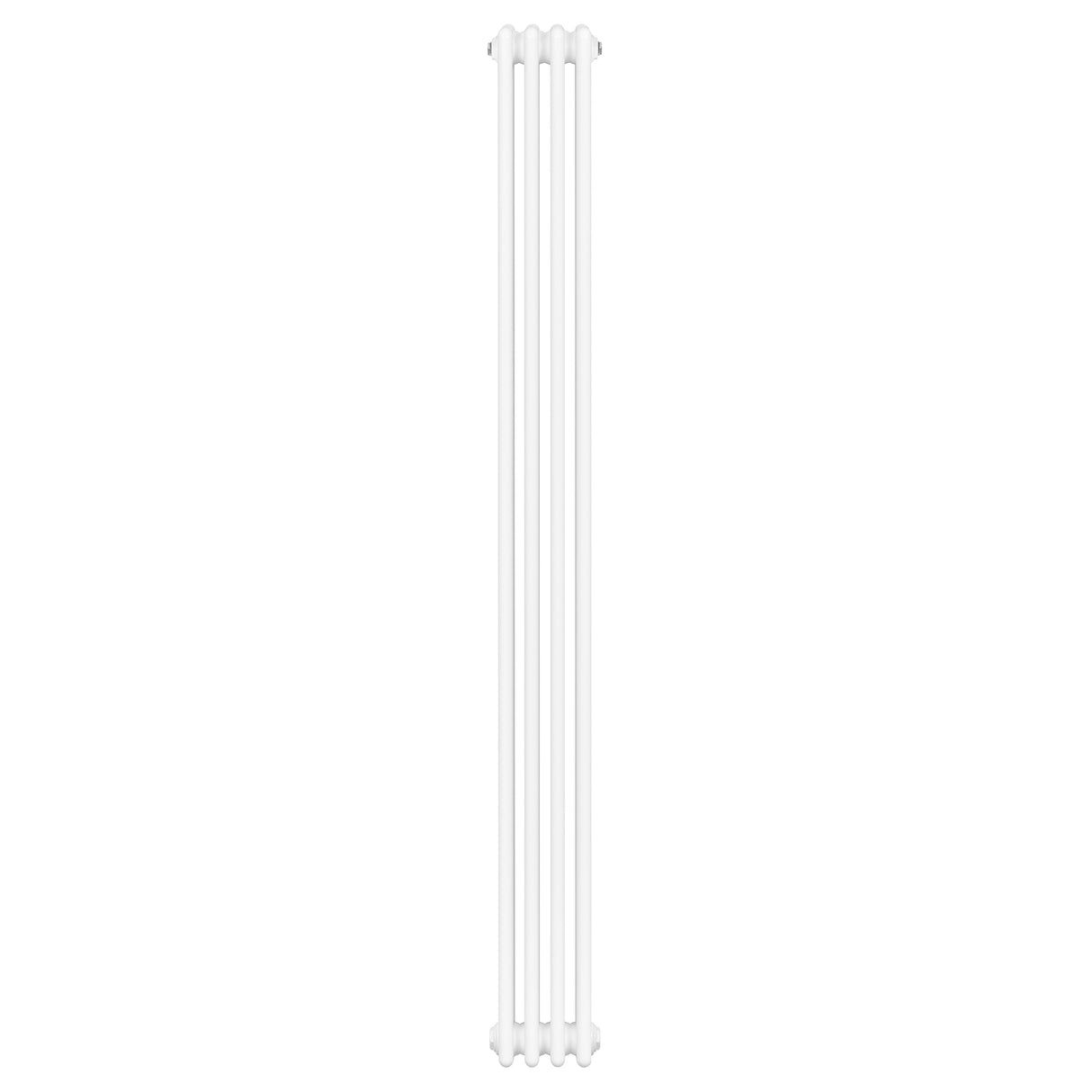 Traditionele 4-kolom radiator in wit, 1800 x 200mm, met een gladde afwerking en rechte lijnen voor een klassieke uitstraling
